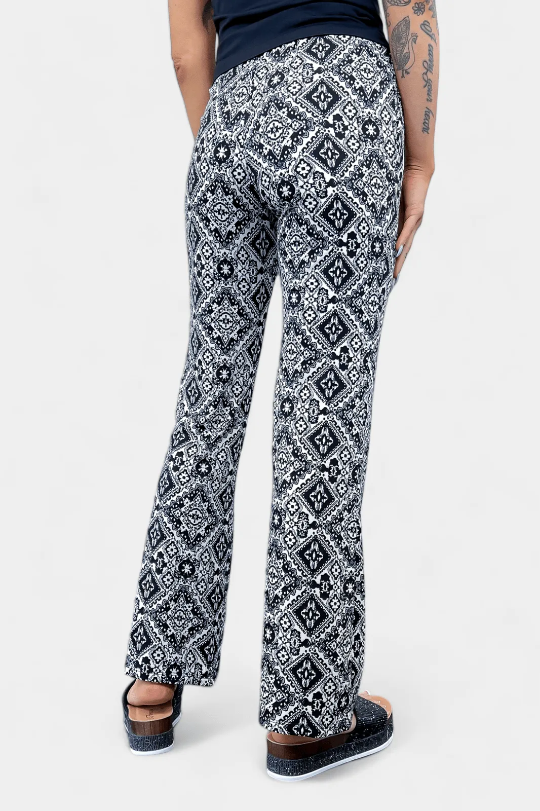 Black & White Straight Leg Pants