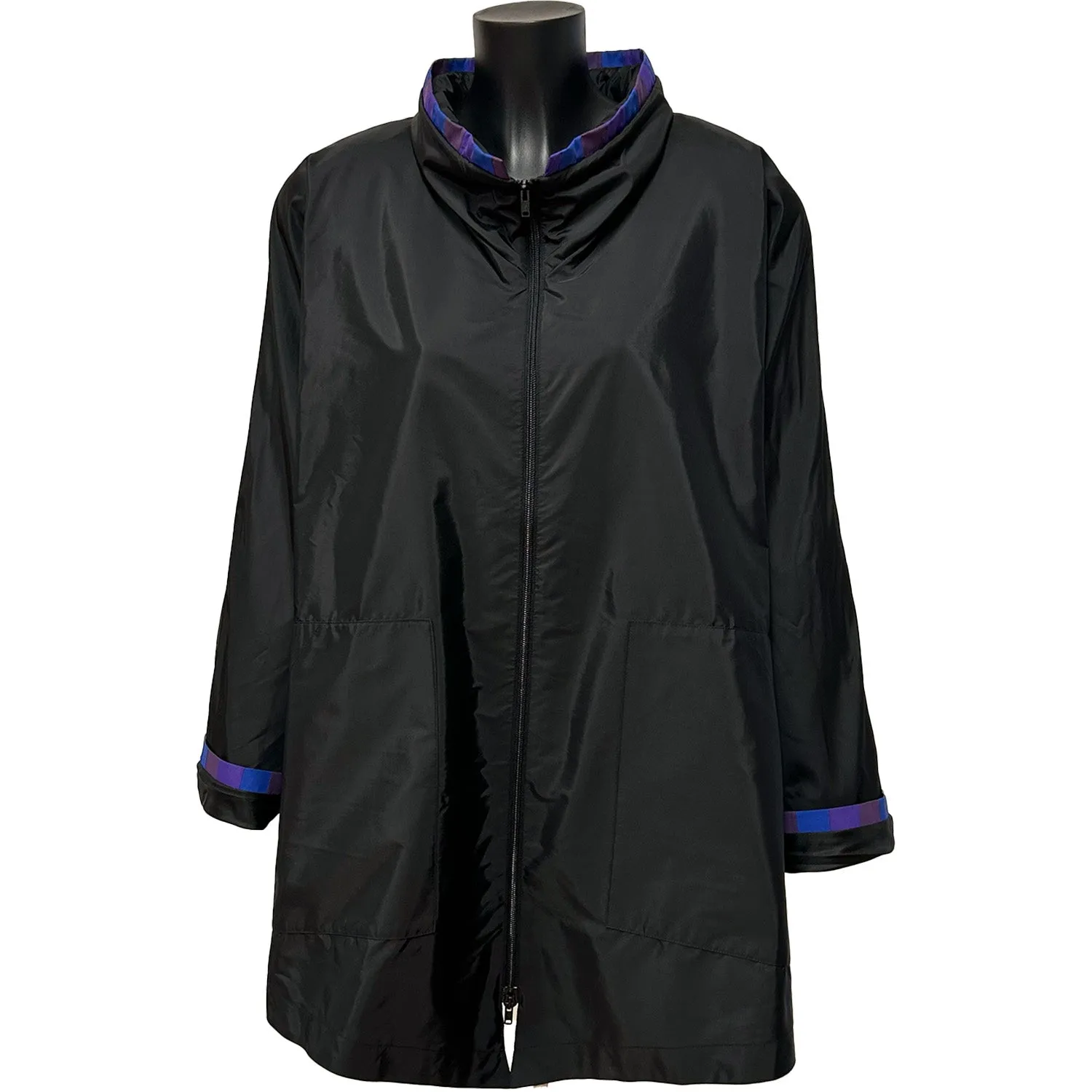 Black Fun Jacket Tip Purple