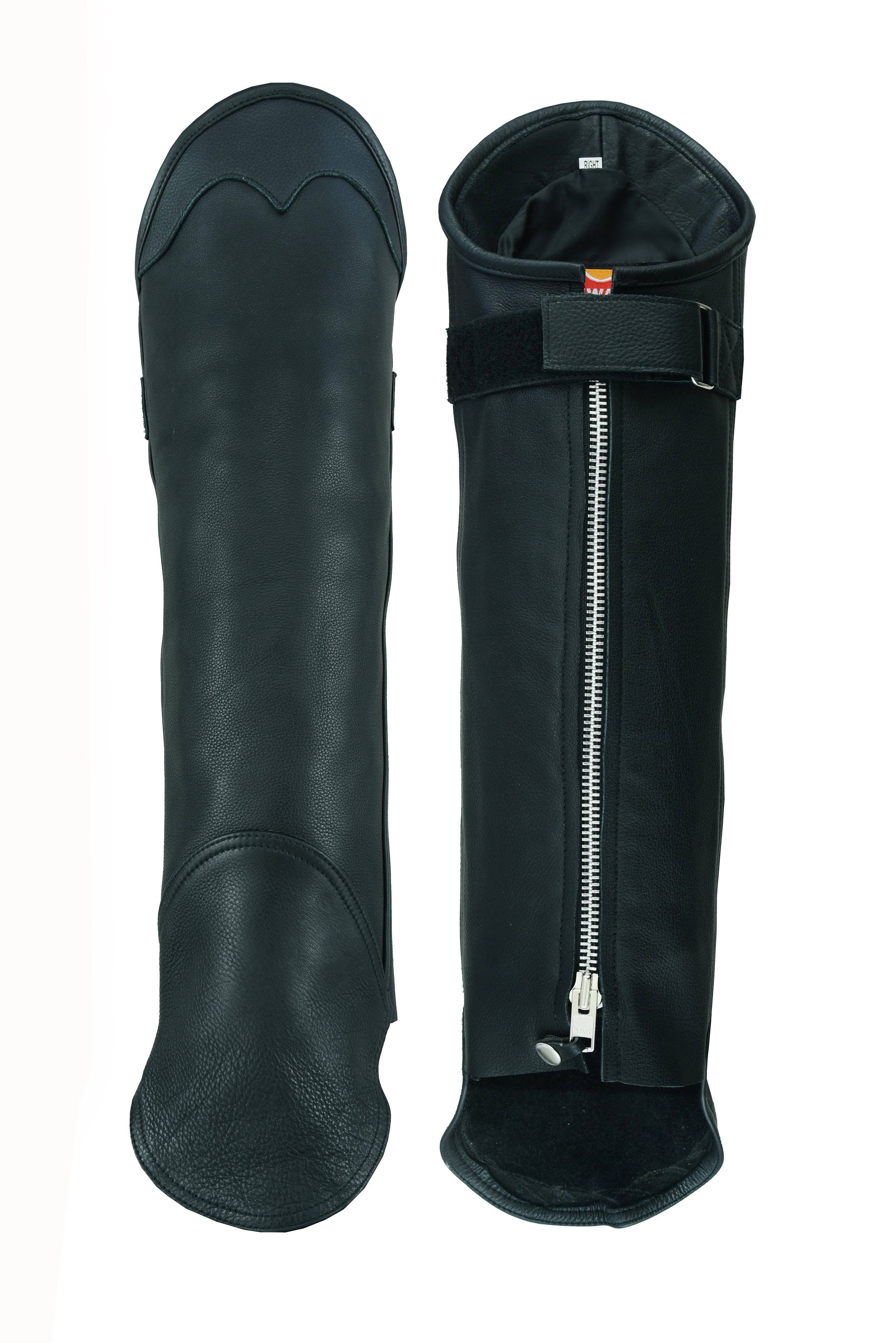 BLACK HL12826NKD Gaiter chap - Short legging Premium Leather chap