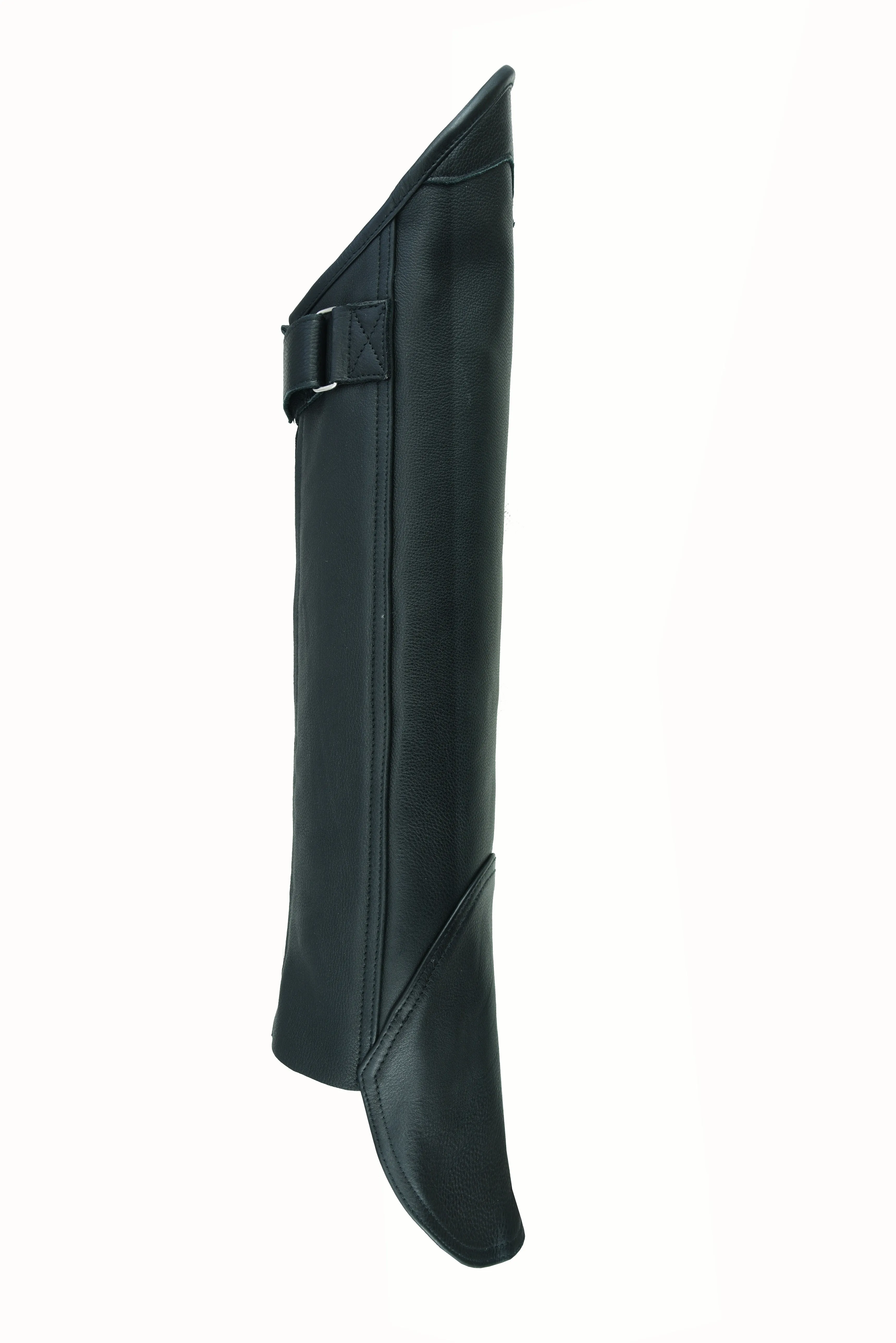 BLACK HL12826NKD Gaiter chap - Short legging Premium Leather chap