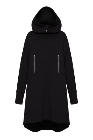 Black hooded dress