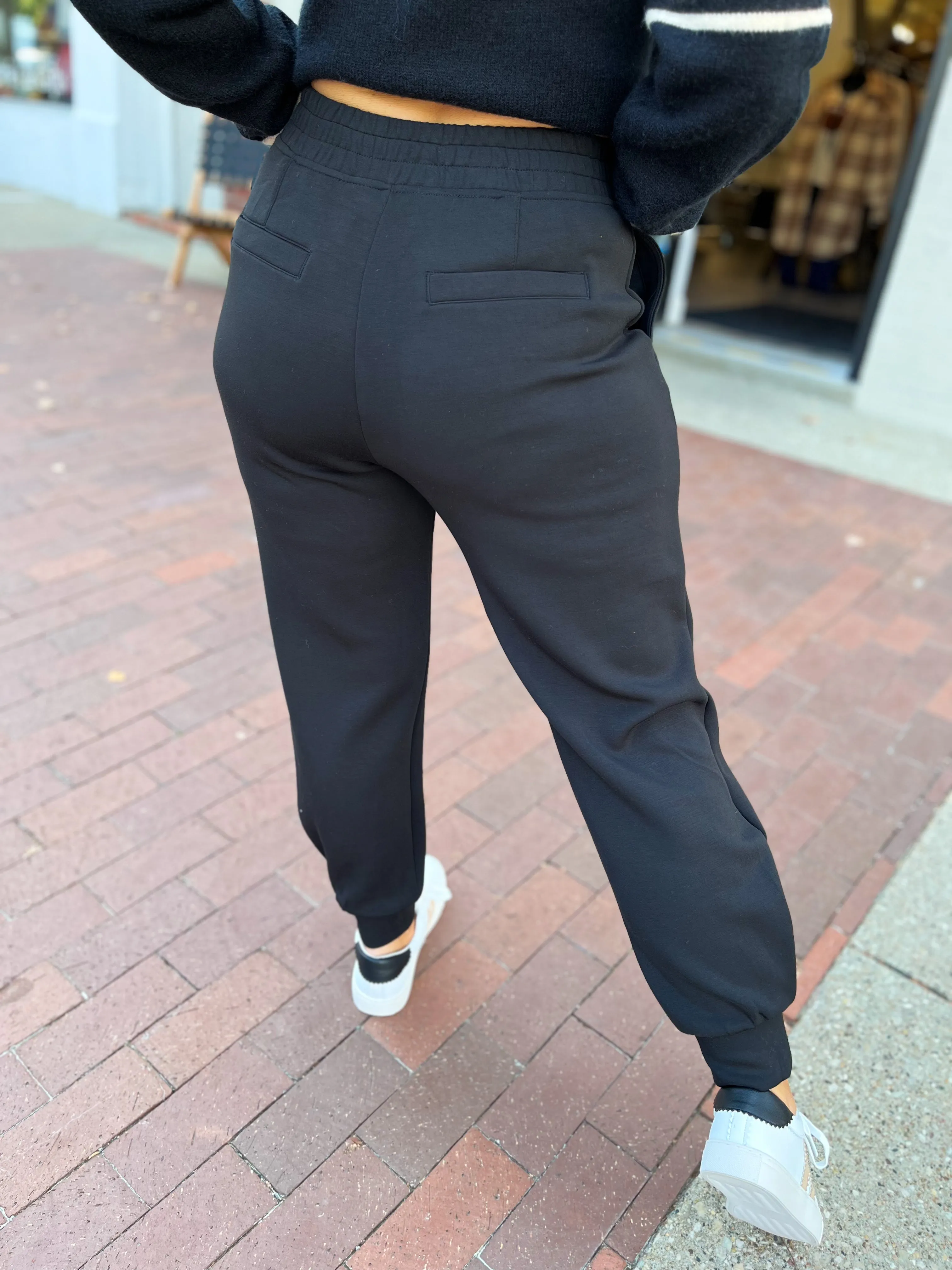 Black Modal Joggers