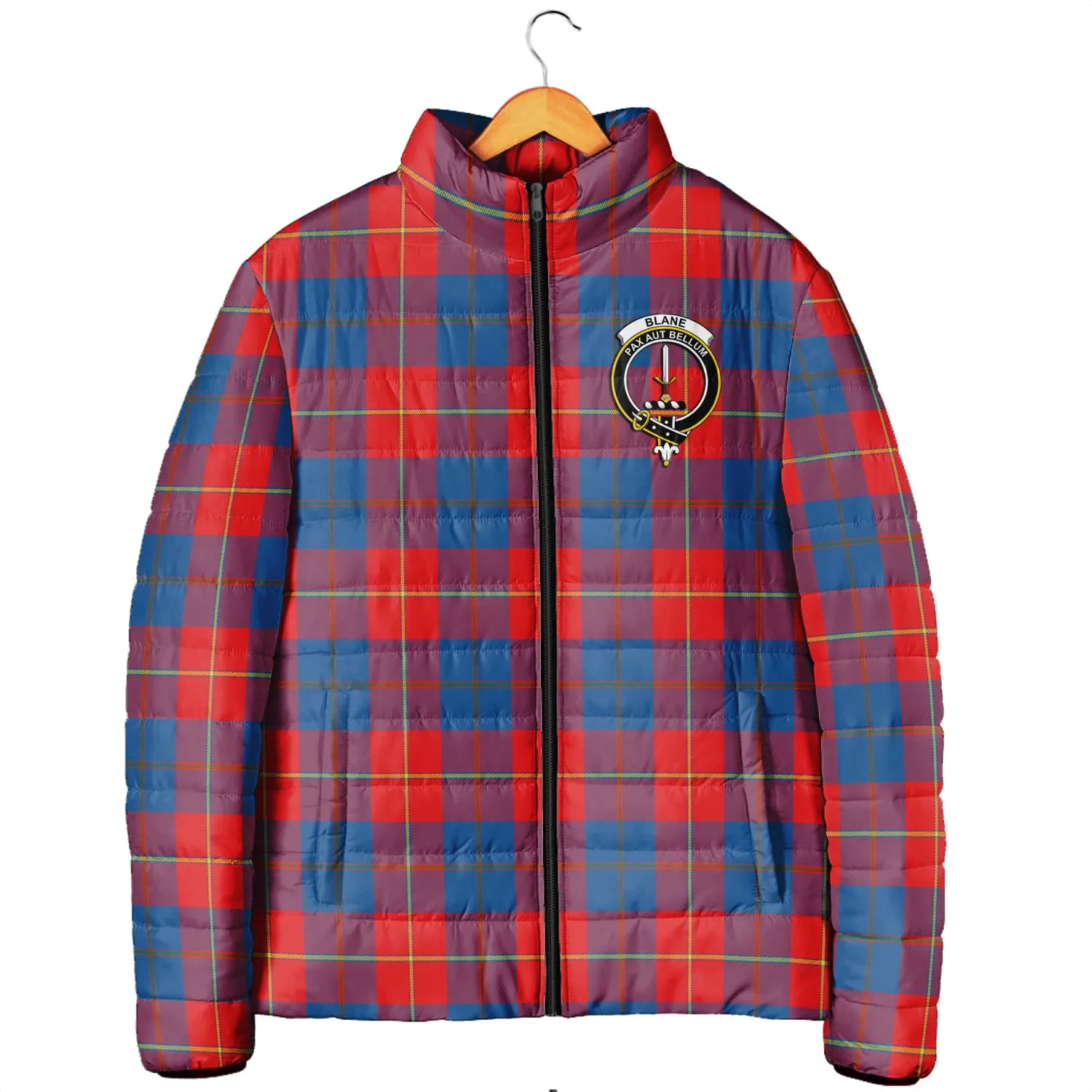 Blane Tartan Padded Jacket with Family Crest