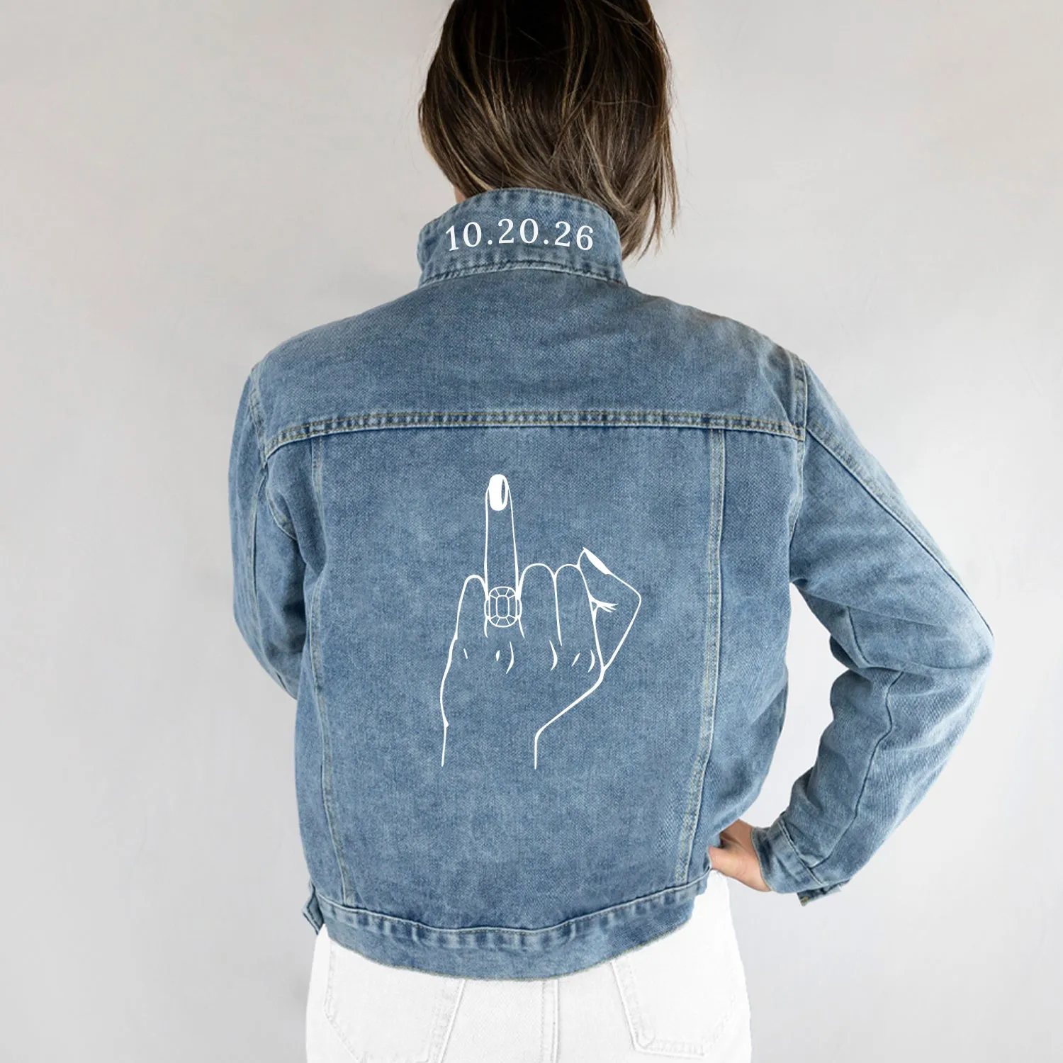 (Blue Denim) Custom Bridal Jean Jacket