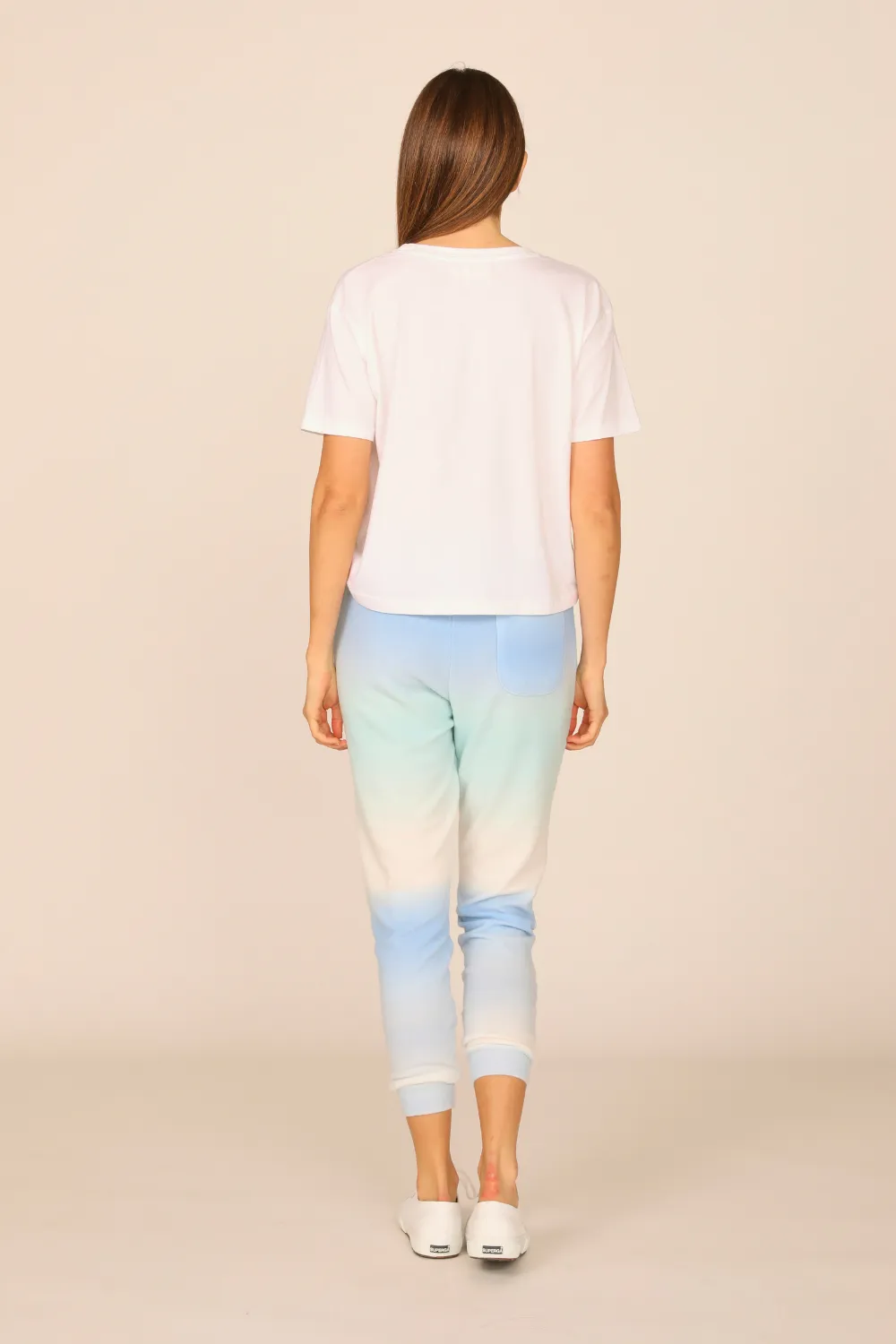 Blue Skies Ombre Tie Dye Hacci Pocket Jogger