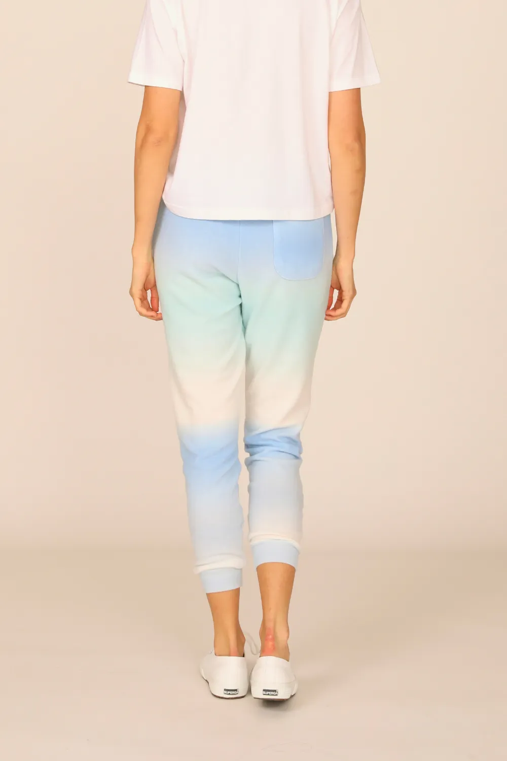 Blue Skies Ombre Tie Dye Hacci Pocket Jogger