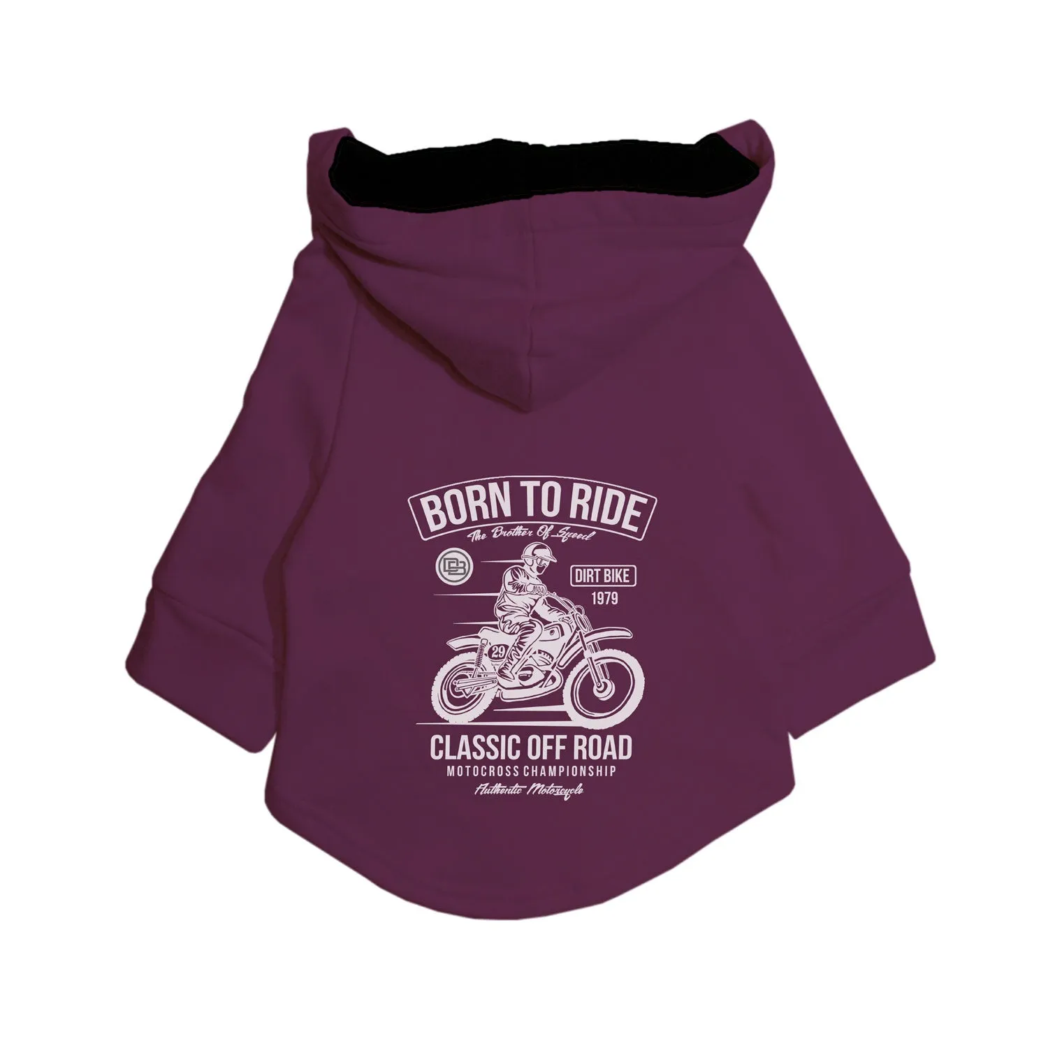 Born To Ride Dog Hoodie Jacket