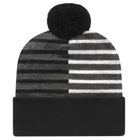 Cap America RKH12 Half Color Knit Cap with Cuff