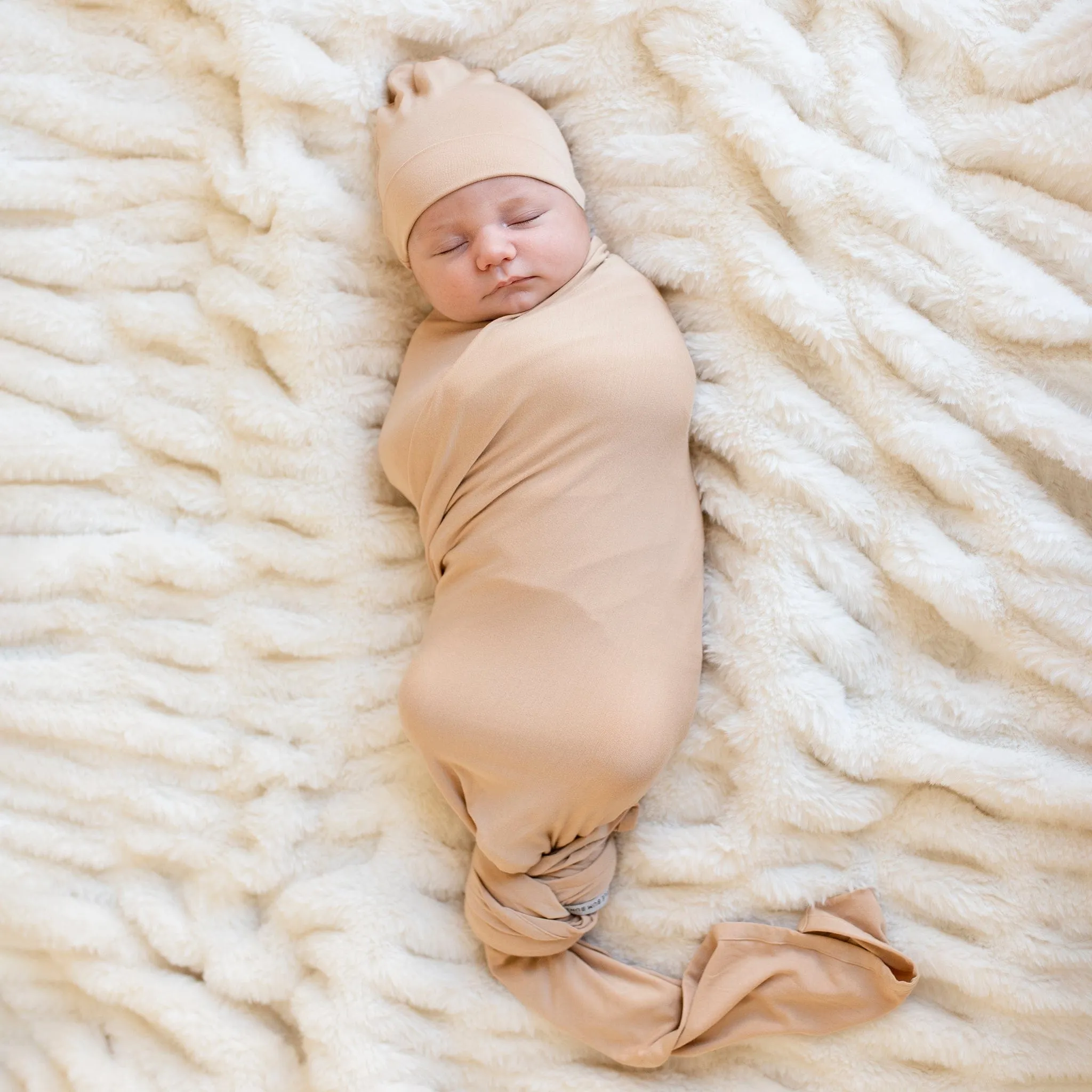 Caramel Swaddle Beanie Set