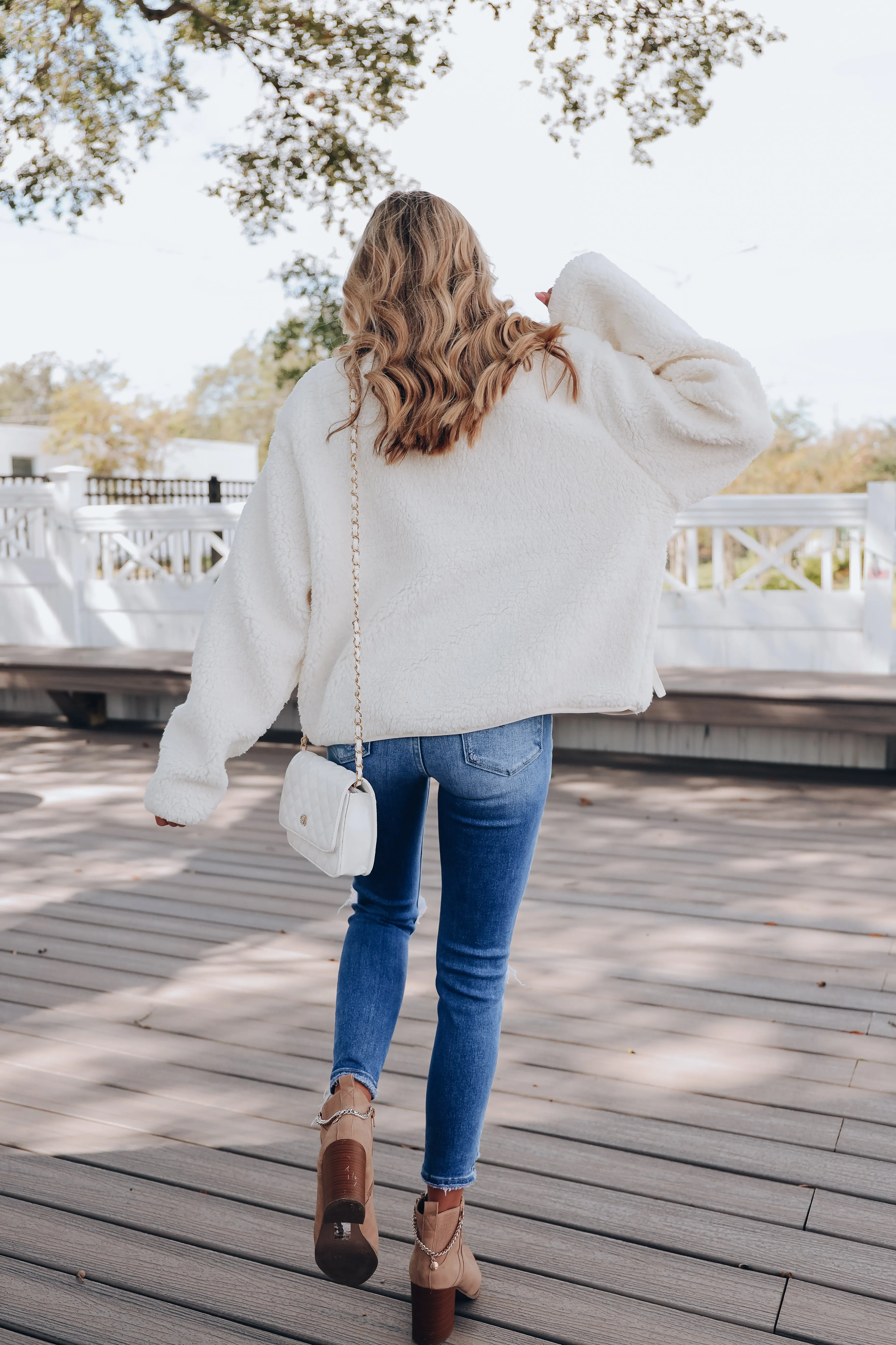 Carolina Cozy Sherpa Jacket - Cream