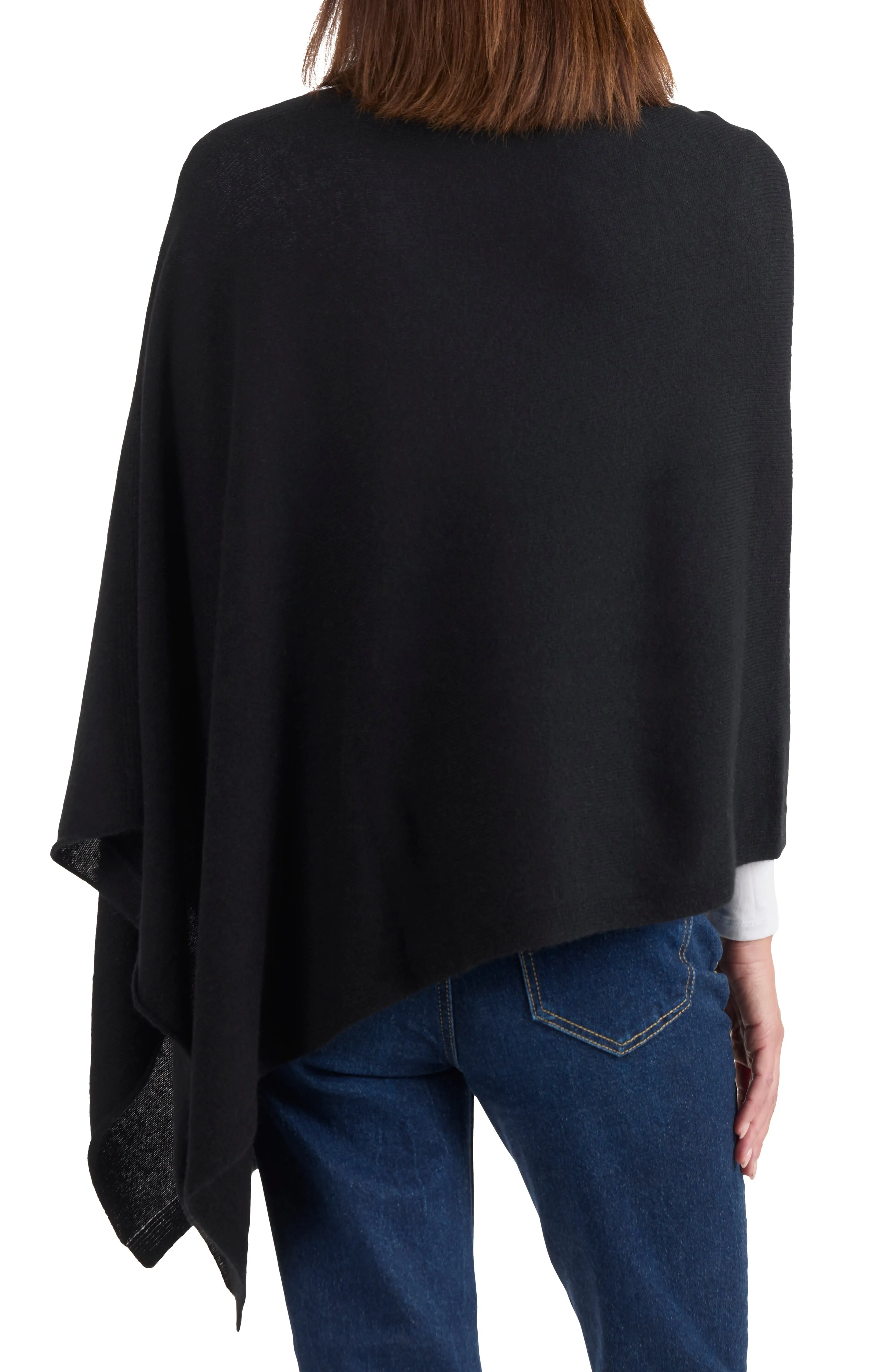 CASHMERE ASYMMETRICAL PONCHO