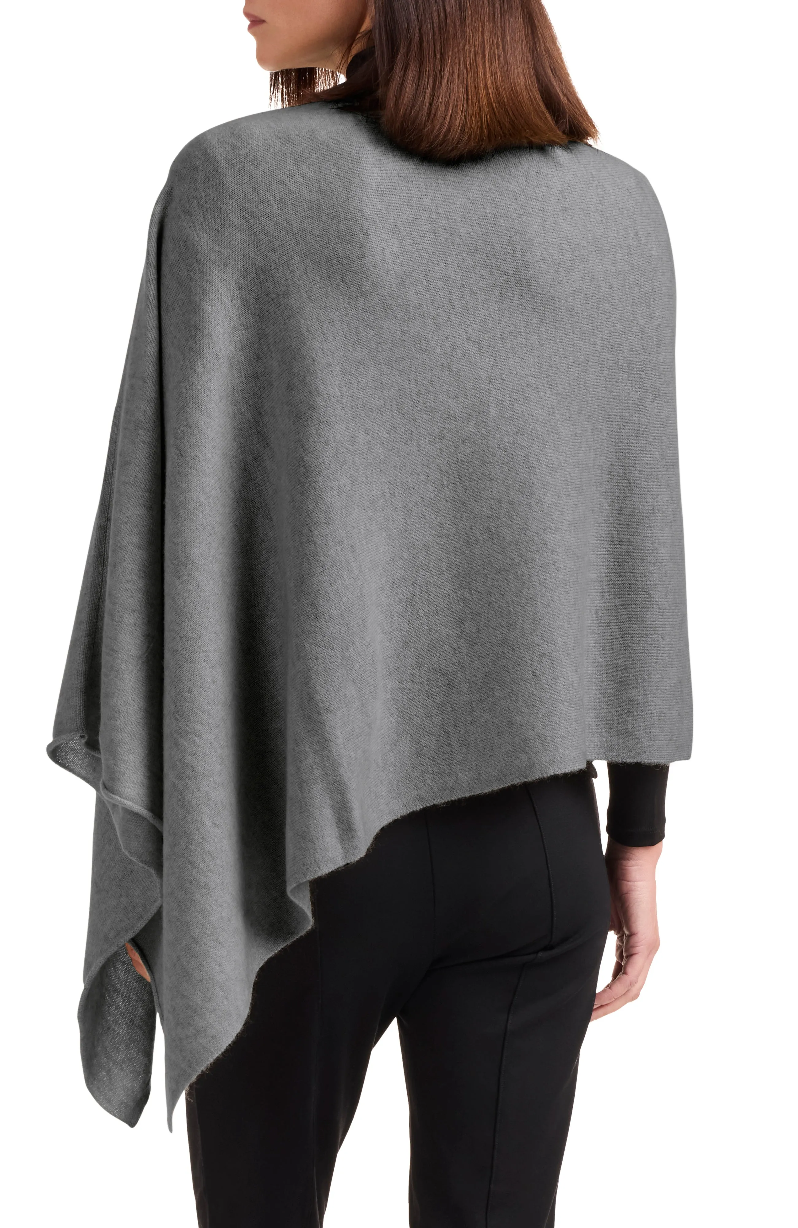 CASHMERE ASYMMETRICAL PONCHO