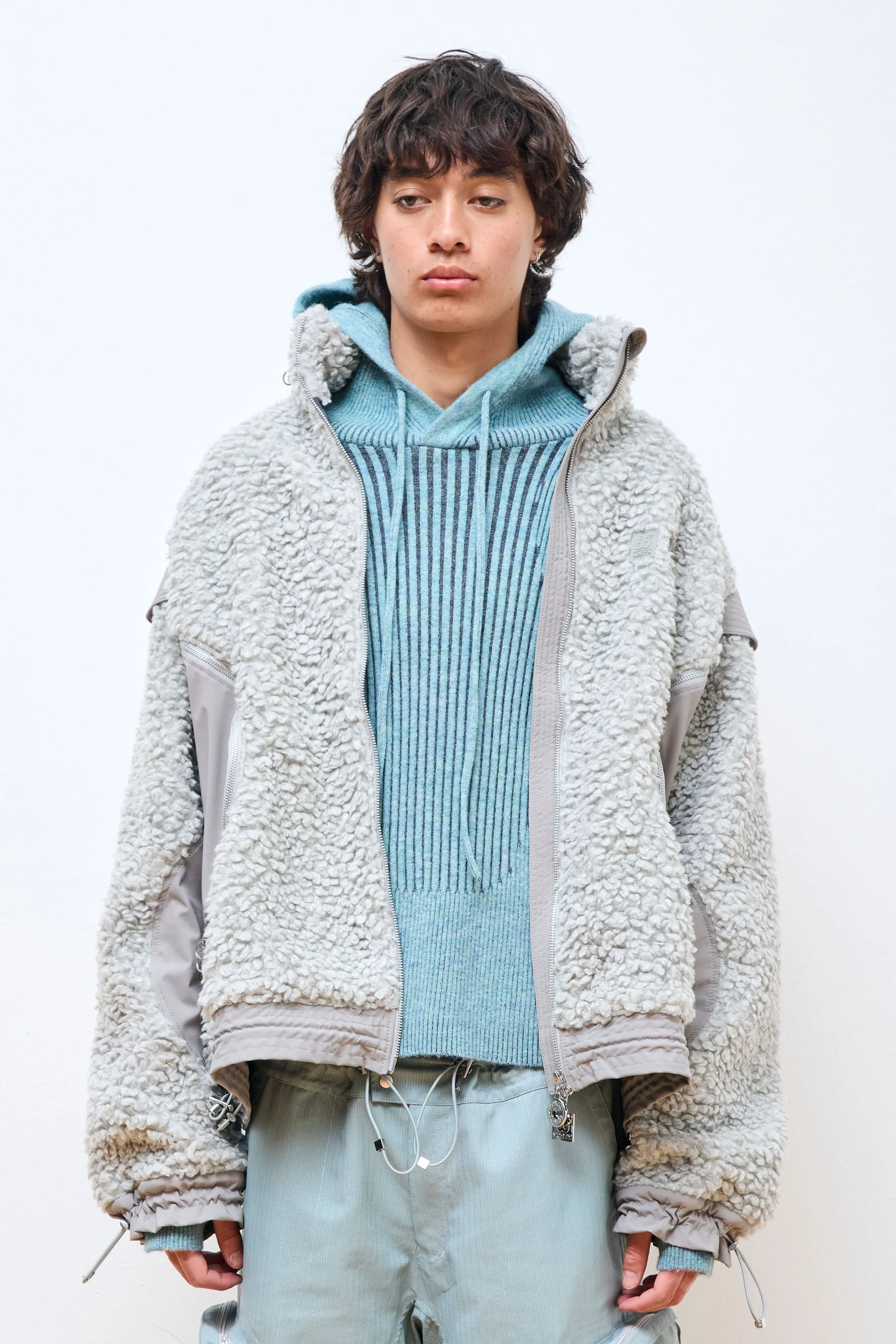 CC Hybrid Shearling Jacket Stone Grey