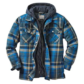 Checked Long Sleeve Hooded Jacket