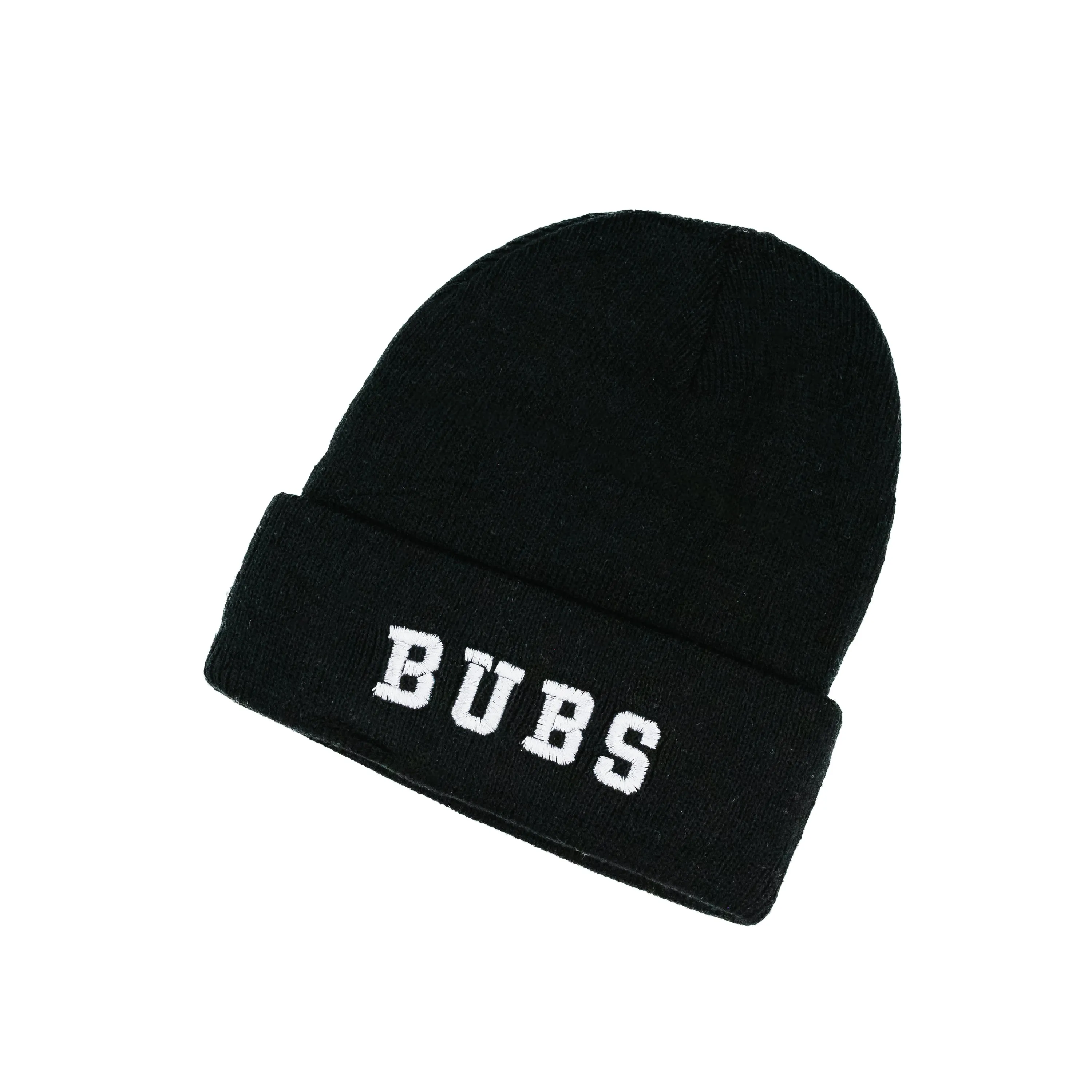 Child Beanie - BUBS - Black w/ White