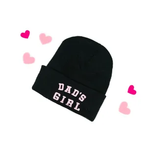 Child Beanie - Dad's Girl - Black w/ Light Pink