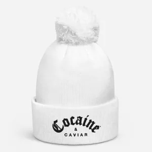 COCAINE & CAVIAR BRAND POM POM BEANIE