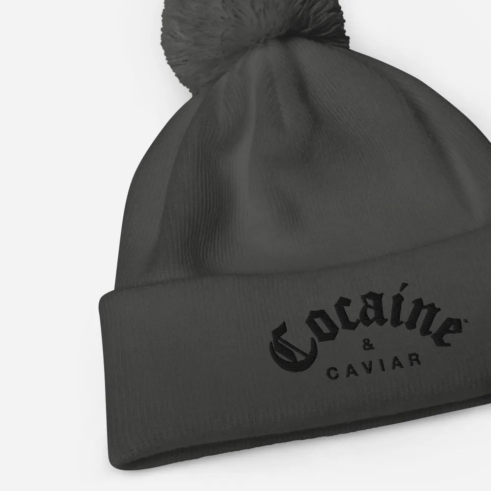 COCAINE & CAVIAR BRAND POM POM BEANIE