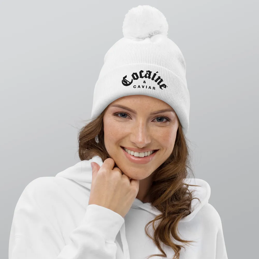 COCAINE & CAVIAR BRAND POM POM BEANIE