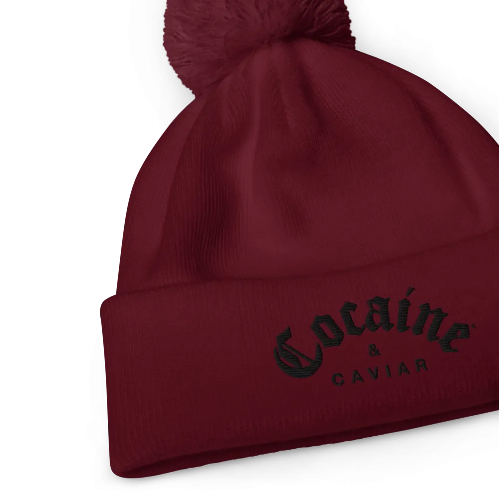 COCAINE & CAVIAR BRAND POM POM BEANIE