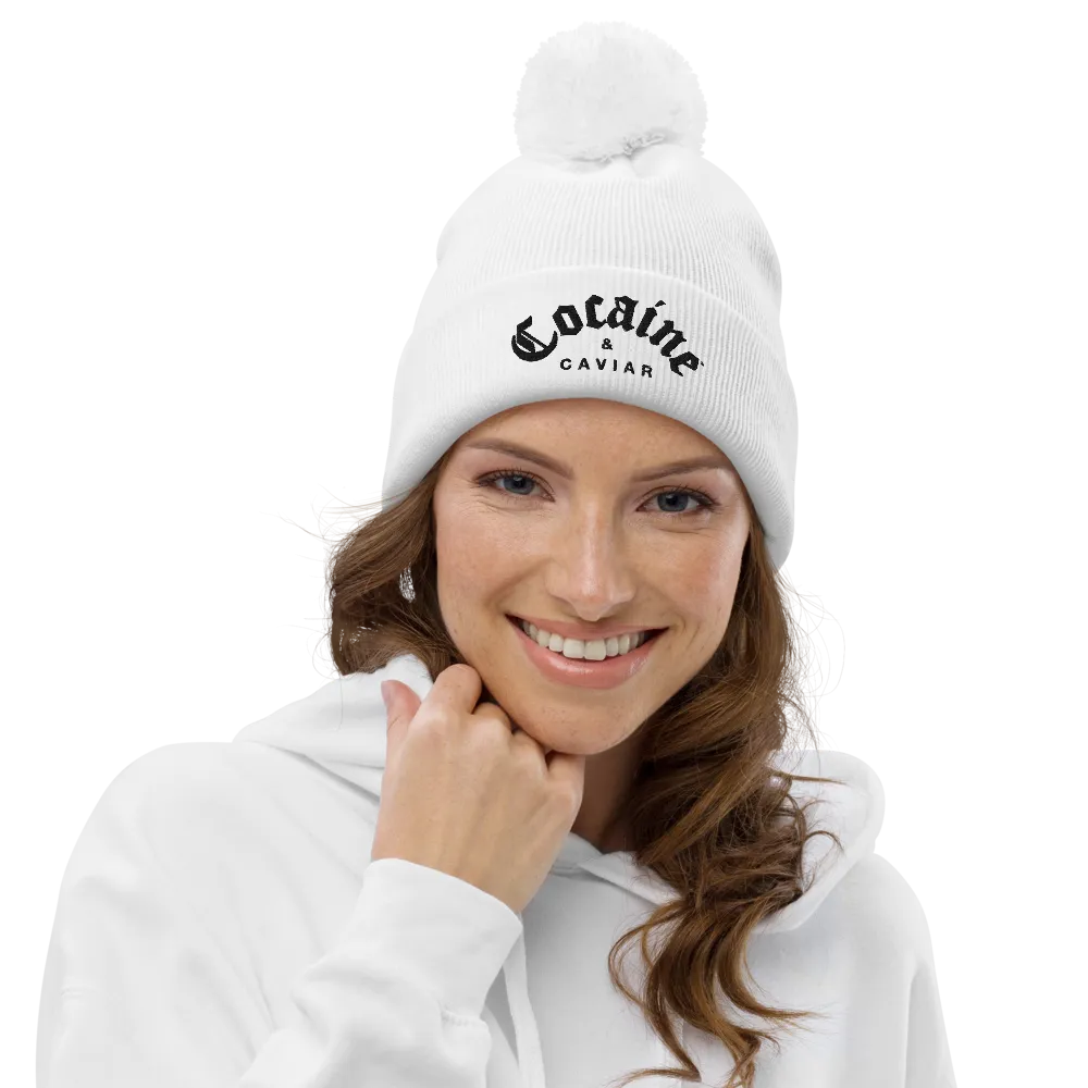 COCAINE & CAVIAR BRAND POM POM BEANIE