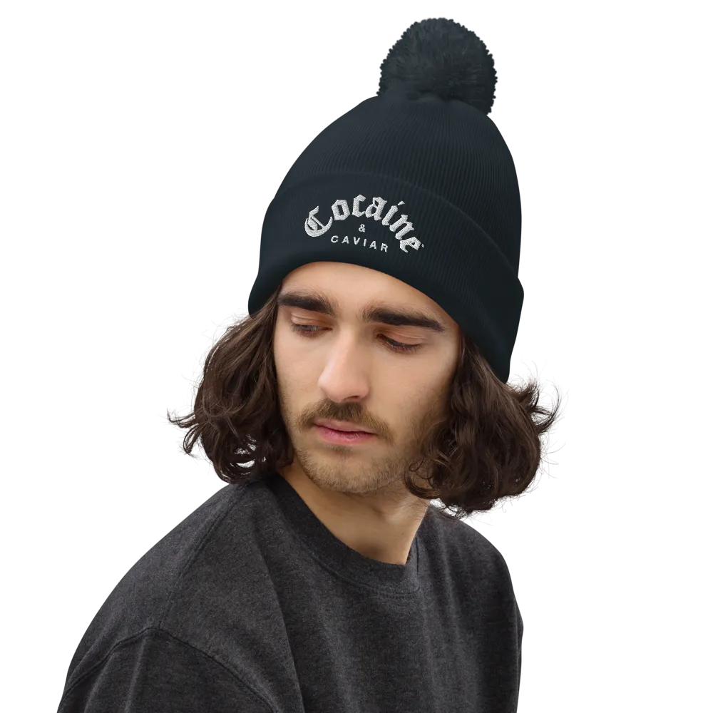 COCAINE & CAVIAR BRAND POM POM BEANIE