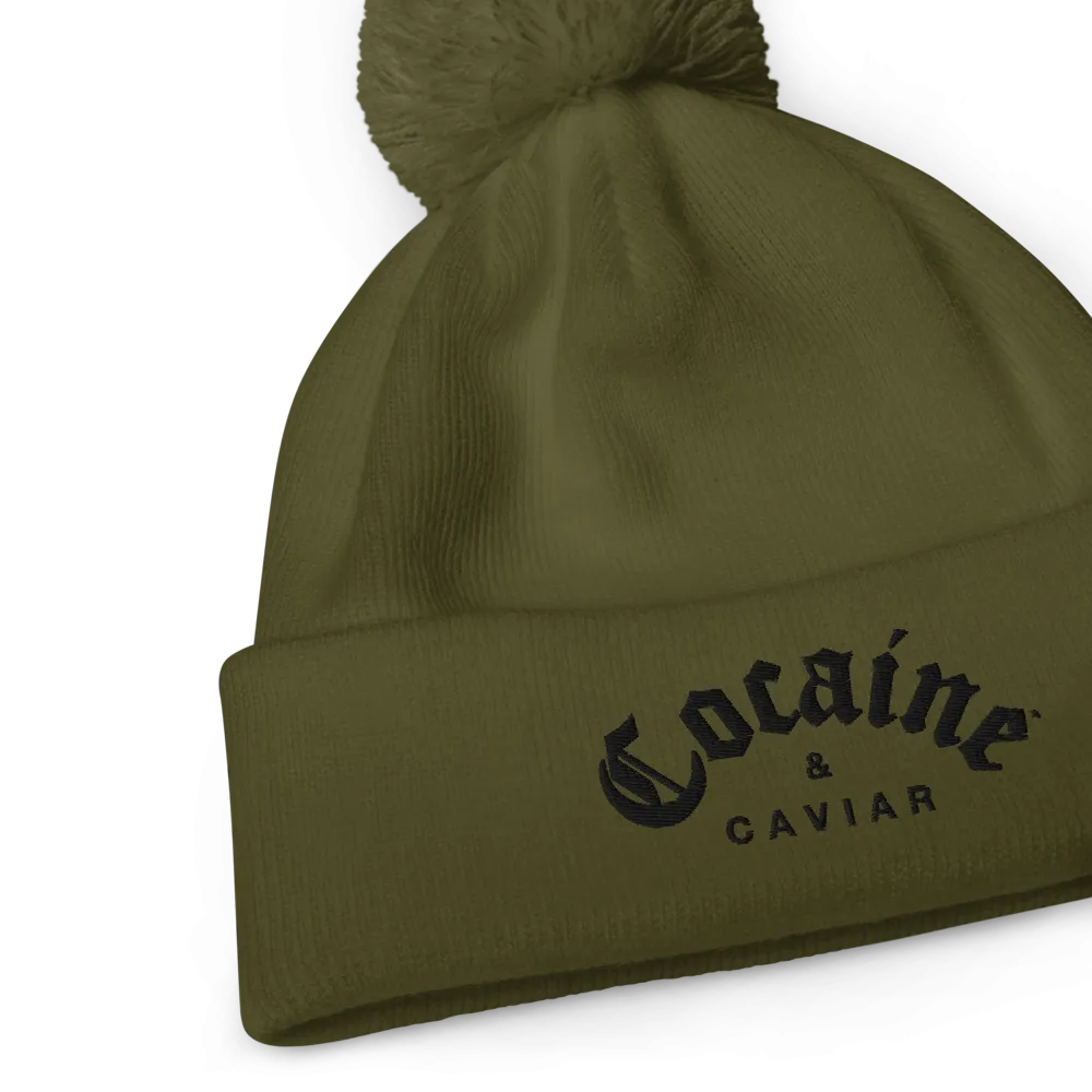 COCAINE & CAVIAR BRAND POM POM BEANIE