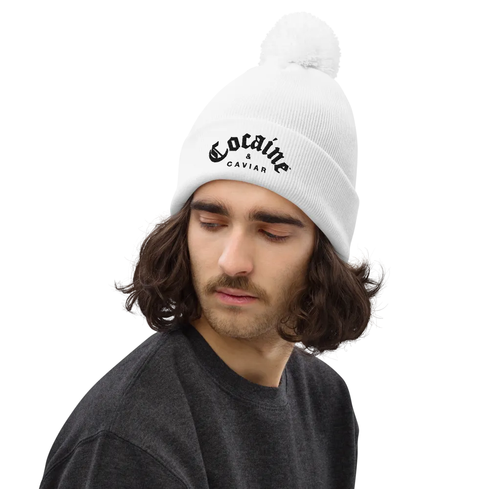 COCAINE & CAVIAR BRAND POM POM BEANIE