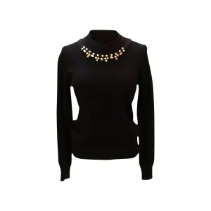 Comme des Garçons Pearl and Crystal Embellished Sweater