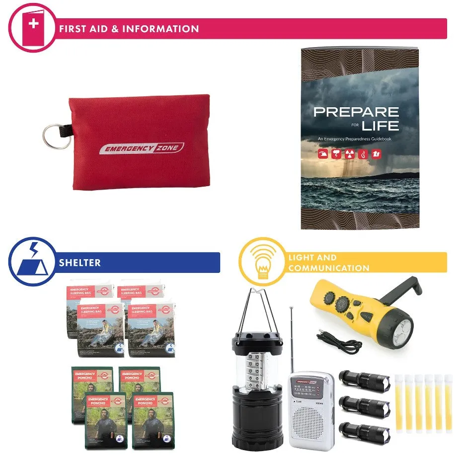 Complete Hurricane Survival Kit - 4 Person