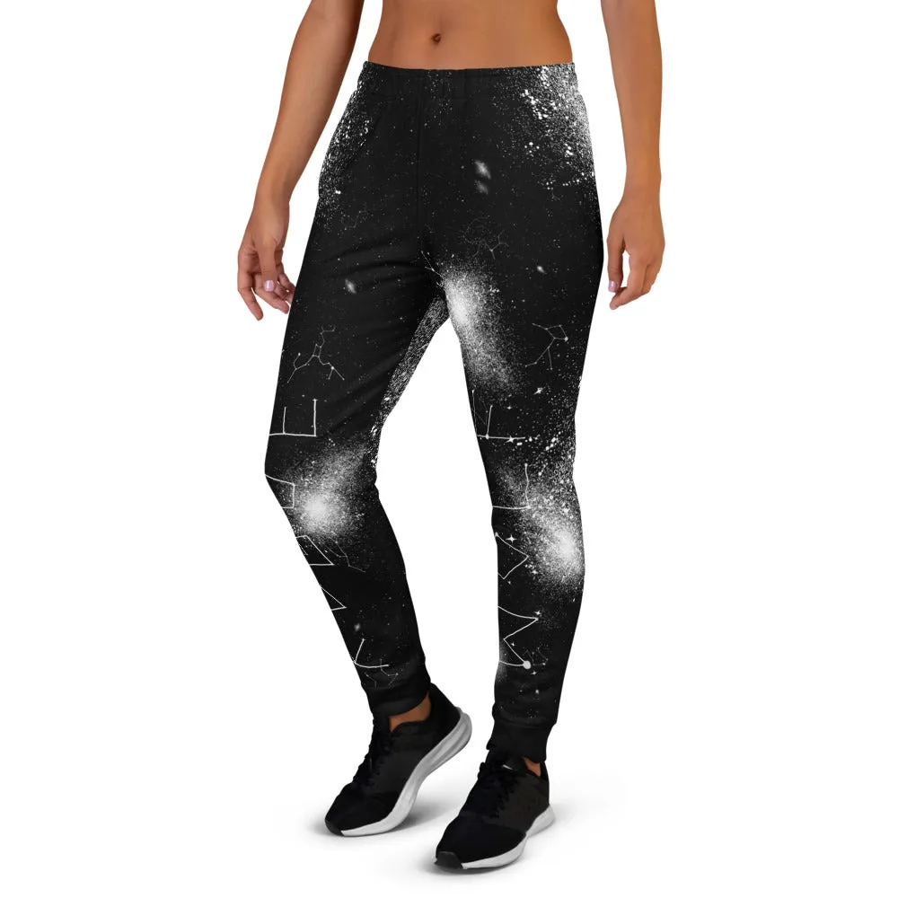 Constellation Slim-Fit Joggers - Vegan Workout Tracksuit Trousers for Yoga, Pilates, Eco-friendly Recycled Gym Pants, Goth Activewear