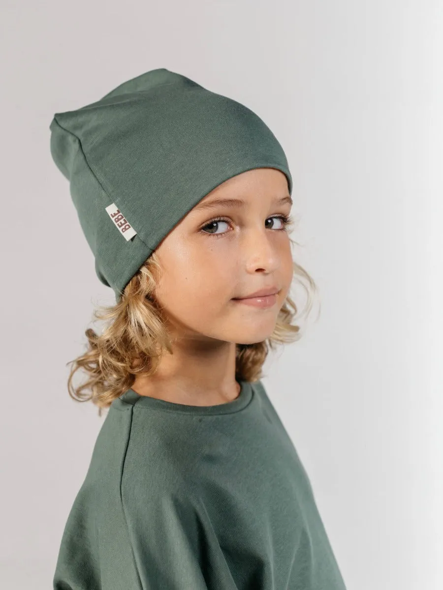 Cotton Air Beanie in Green