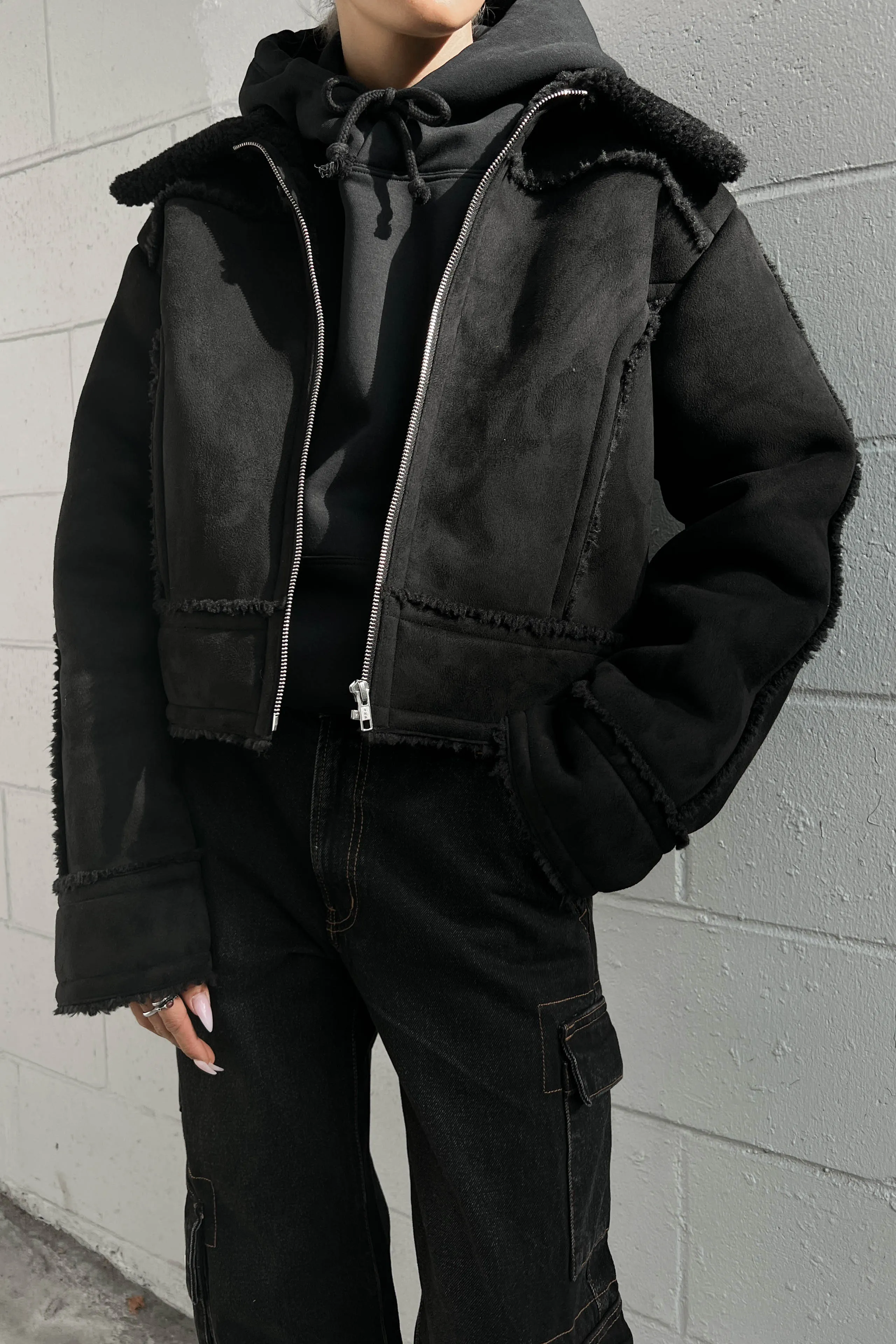 CROPPED SHERPA JACKET