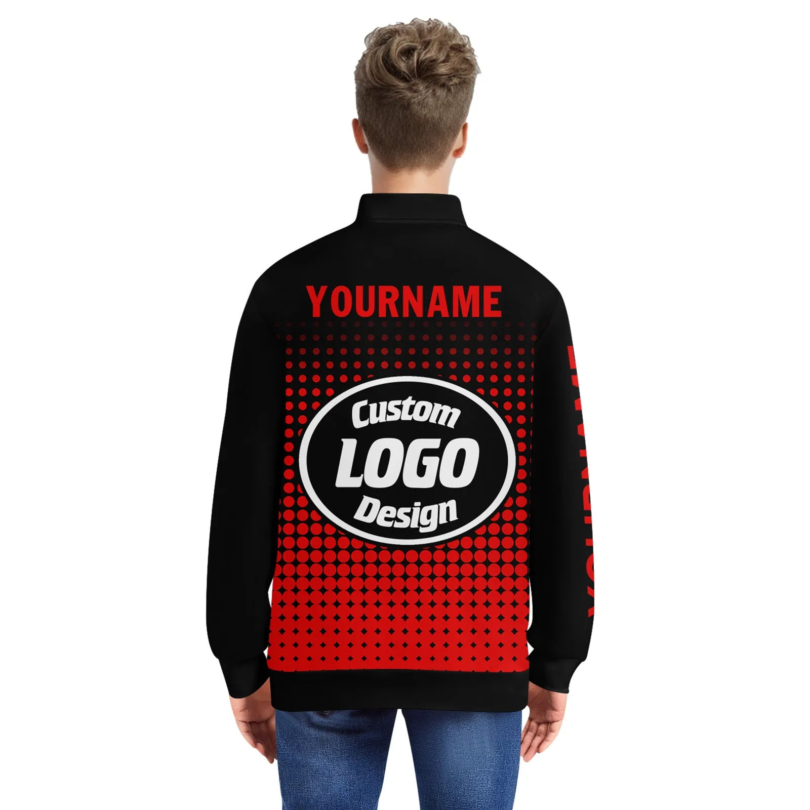 Custom Jacket Bomber Full-Snap Varsity Letterman Personalized Jacket PR092-D020346-8