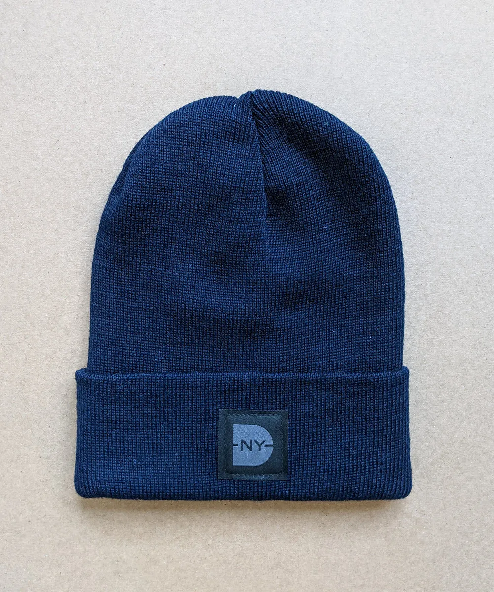 Dave's New York Iconic Logo Wool Beanie - Navy