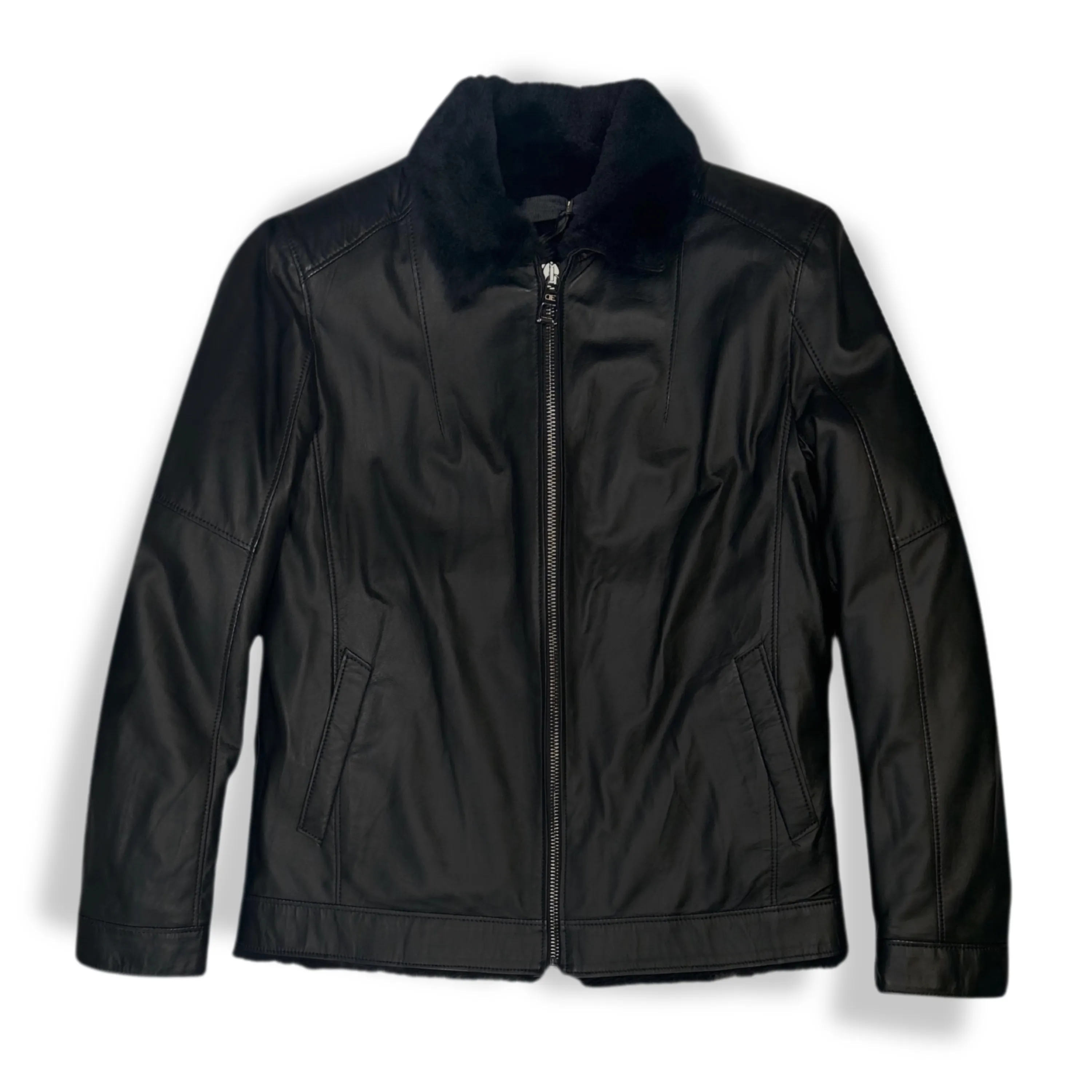 Dawson Leather Shearling Flight Jacket