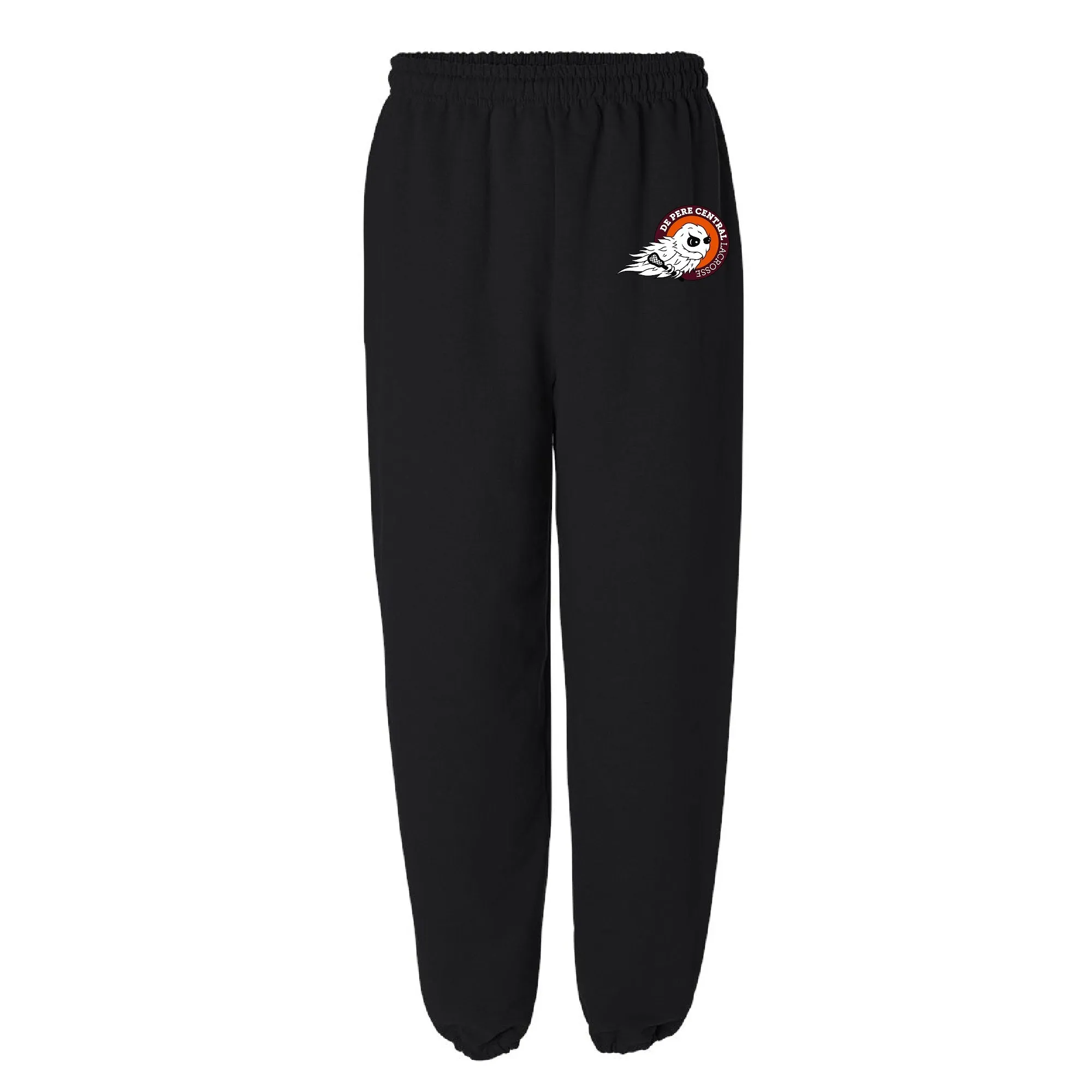 De Pere Central Lacrosse - Black Joggers Sweatpants- Ghostbirds Logo