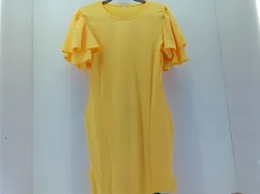 Deals Dally Womens Elegant Dress Regular Short Dress Color Yellow Size Medium