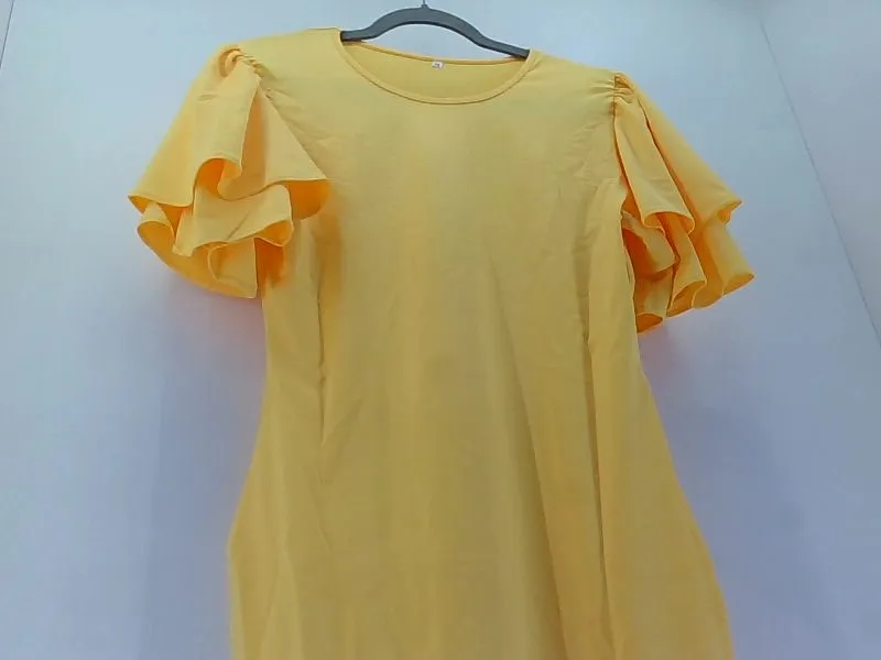 Deals Dally Womens Elegant Dress Regular Short Dress Color Yellow Size Medium