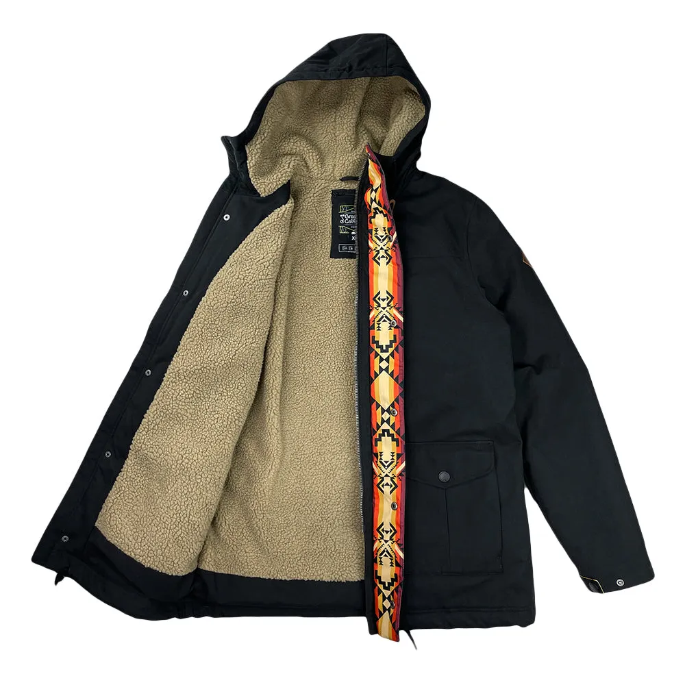 Desert Lore Black Sherpa Parka Jacket