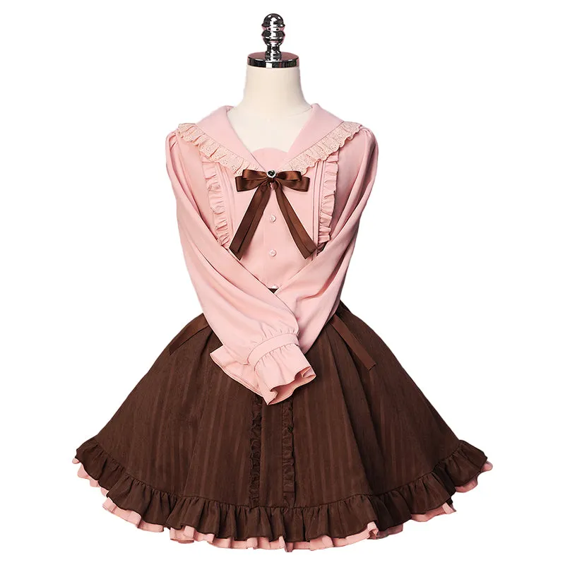 DokiDoki-R Cosplay Autumn Date Costume Sweet Dress Lolita Jirai Kei