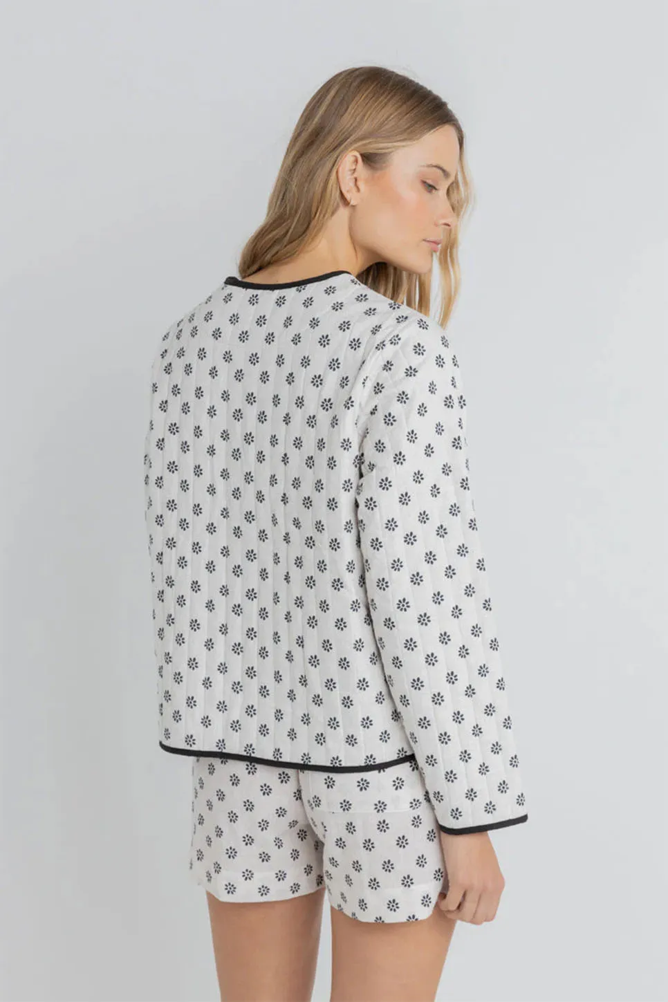 DOMINO FLORAL QUILTED JACKET