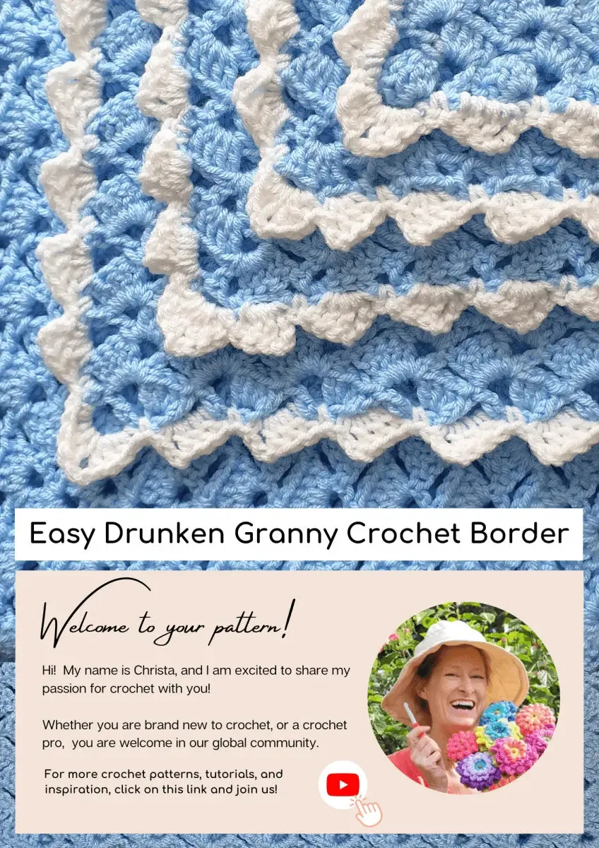 Drunken Granny Crochet Border - Easy and Stylish Design