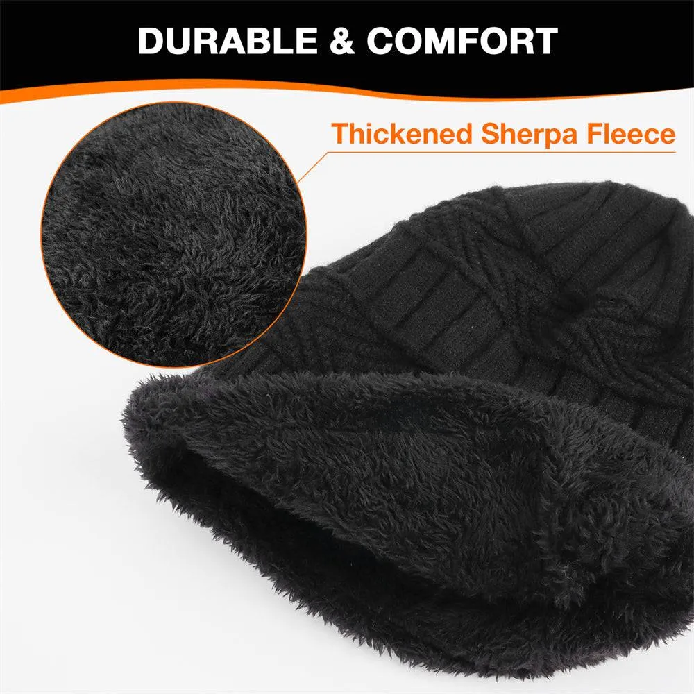 DUKUSEEK Heated Hat 7.4V Electric Winter Heated Beanie for Men Women