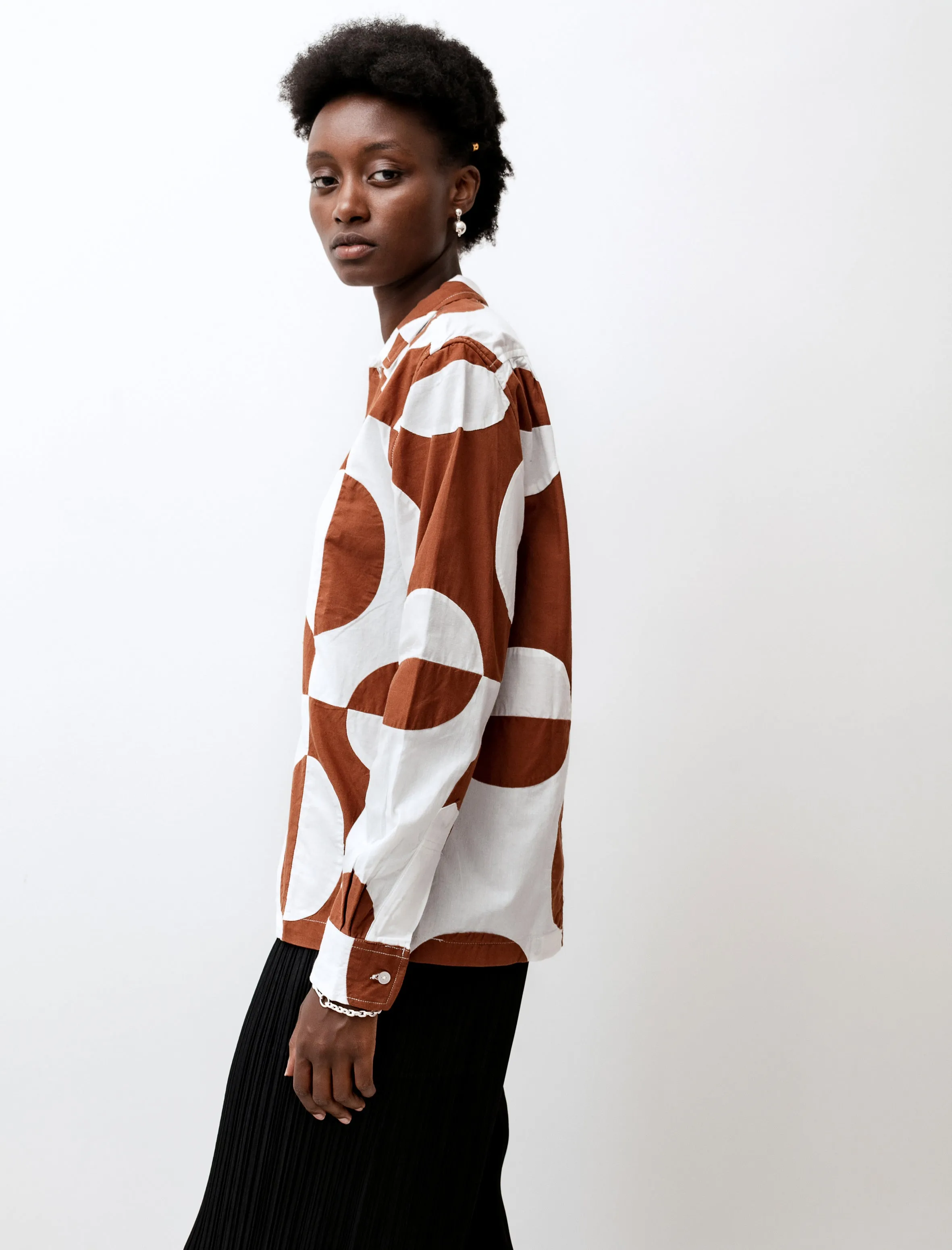 Duo Oval Patchwork LS Shirt