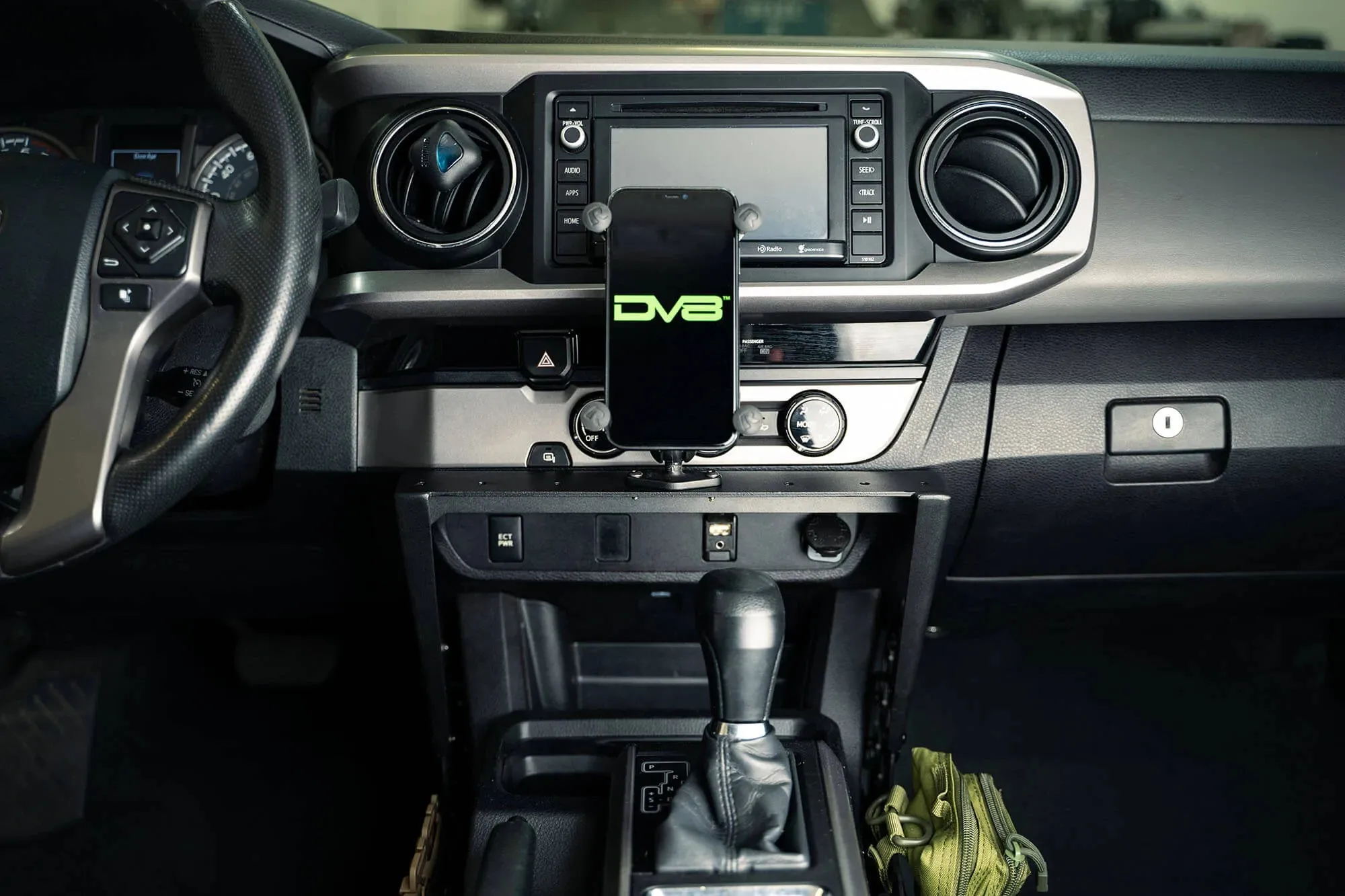 DV8 Offroad Center Console Molle Panels & Device Mount | 2016-2023 Toyota Tacoma (CCT1-01)