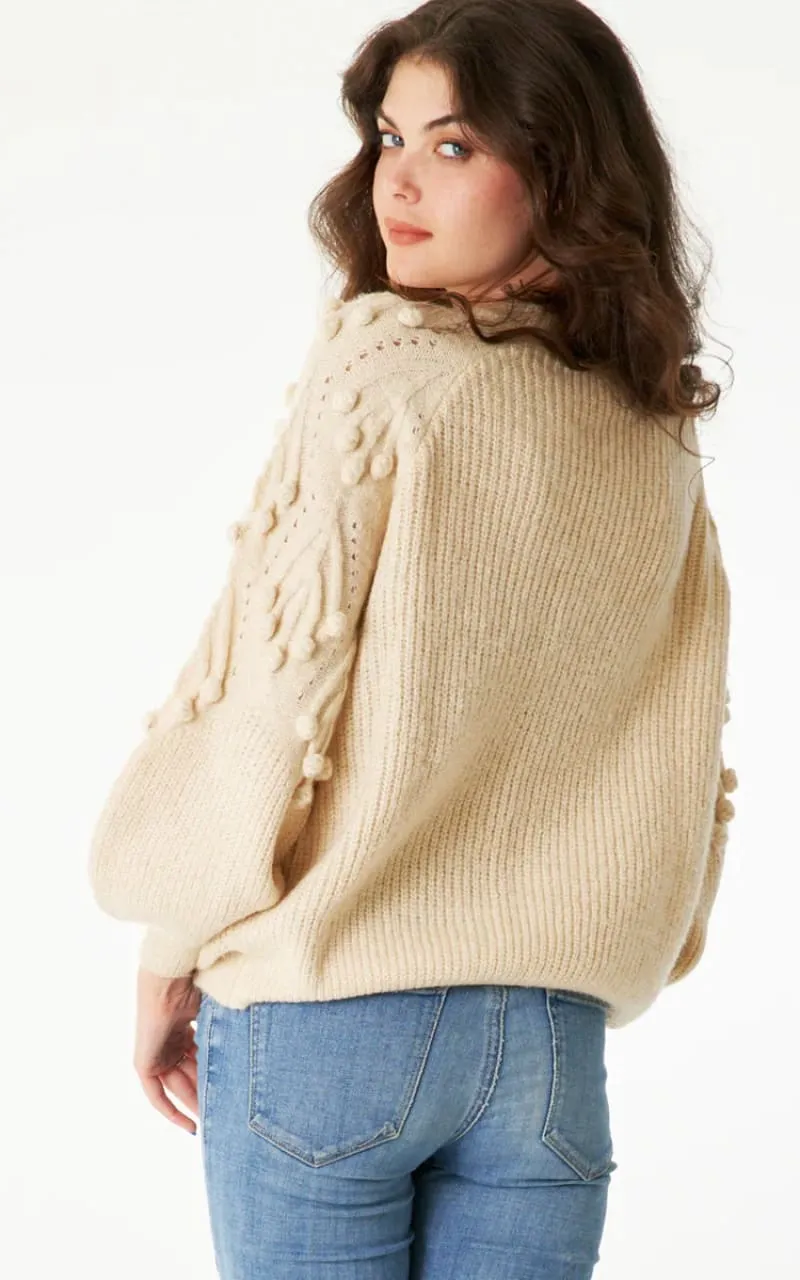 En Crème - Snowflake Pom Pom Sweater