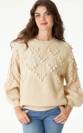 En Crème - Snowflake Pom Pom Sweater