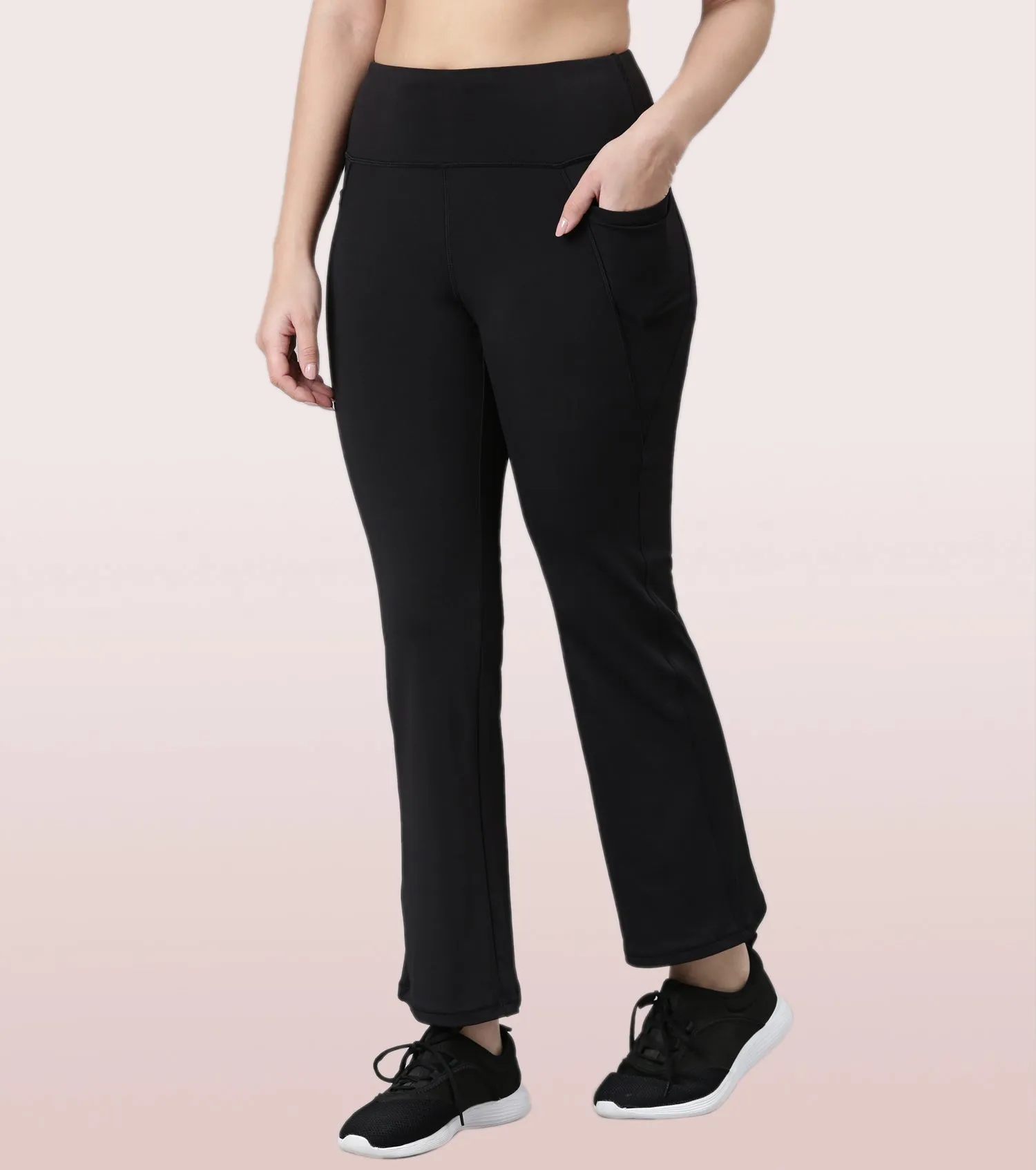 Enamor Boot Cut Active Pant | High Waist Workout Pant For Women | A402 