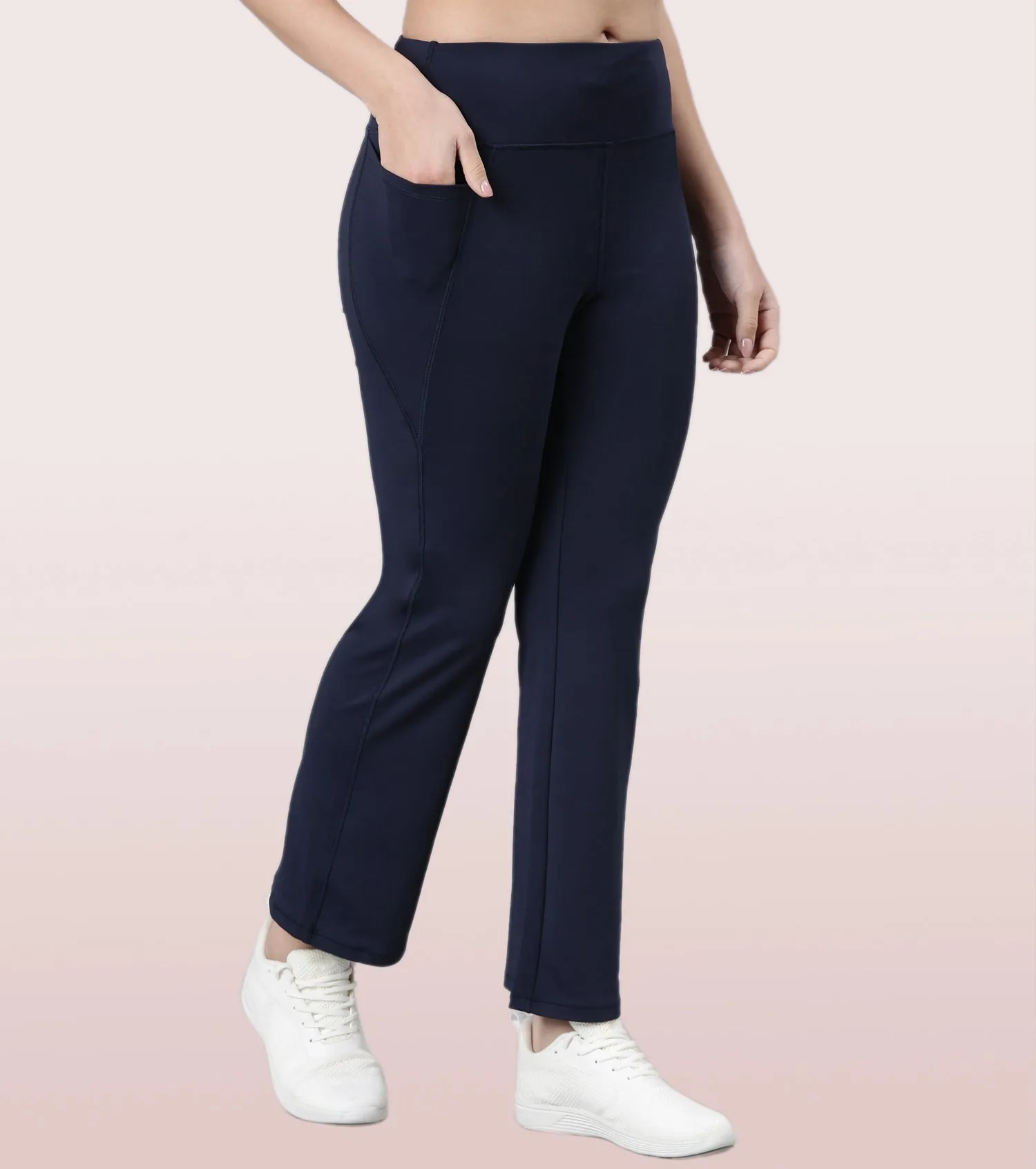 Enamor Boot Cut Active Pant | High Waist Workout Pant For Women | A402 